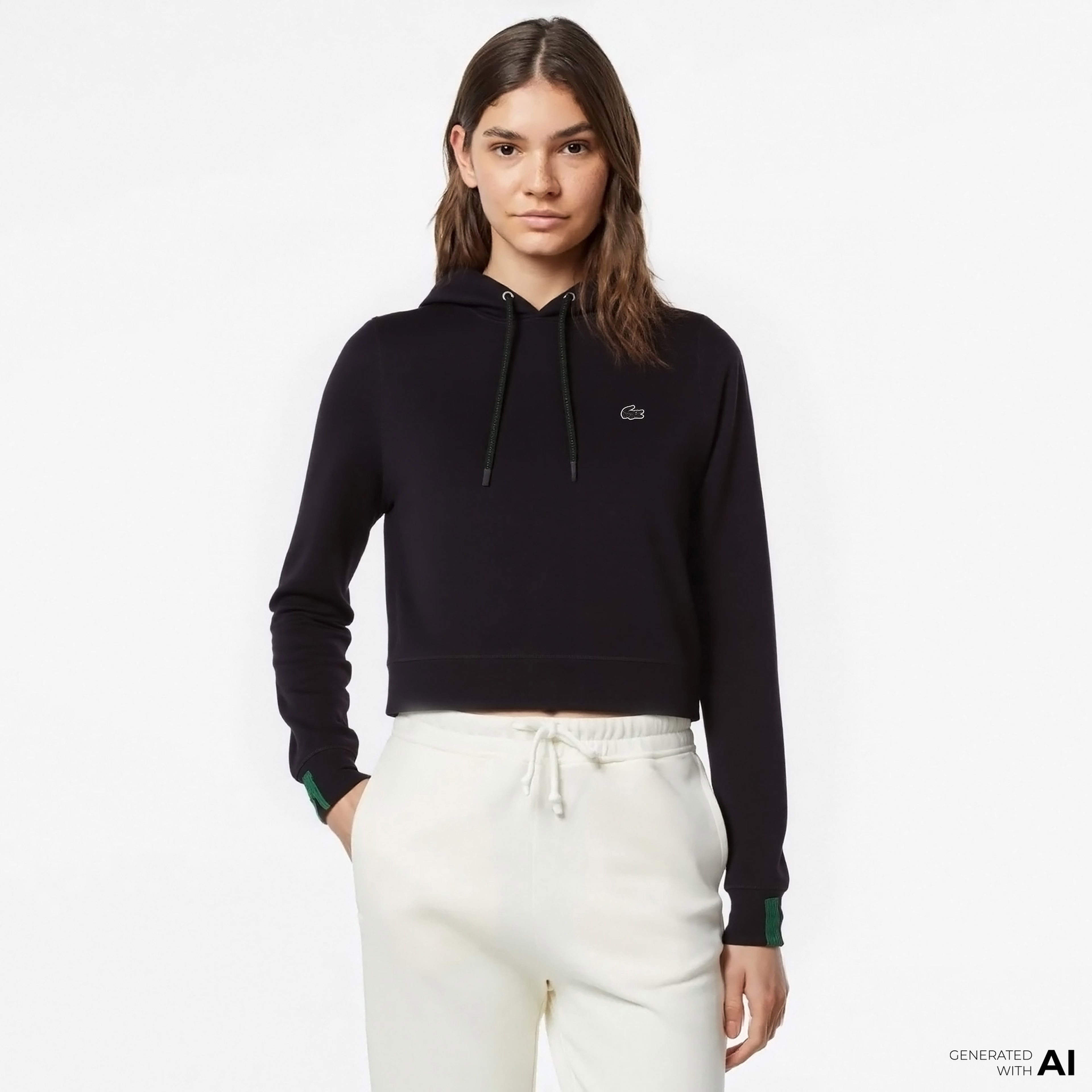 Lacoste Classic Kadın Siyah Hoodie