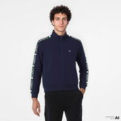 Lacoste Erkek Fermuarlı Baskılı Lacivert Sweatshirt