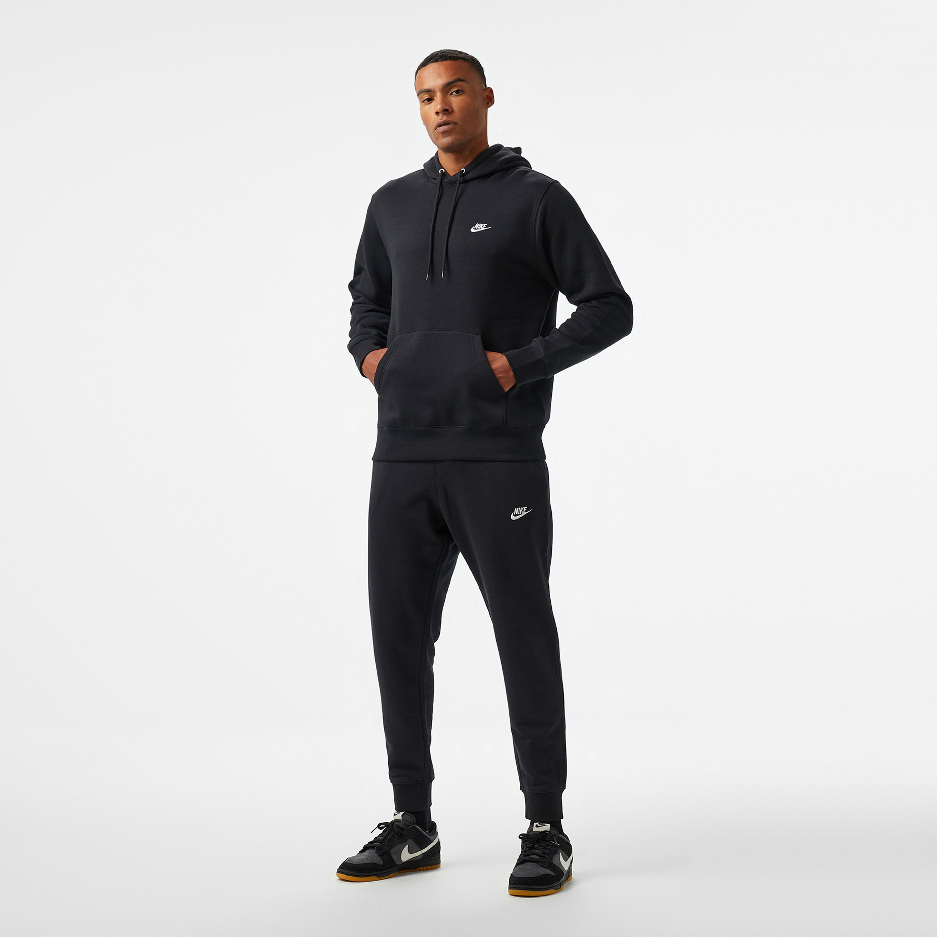 Nike Club Fleece Erkek Siyah Hoodie
