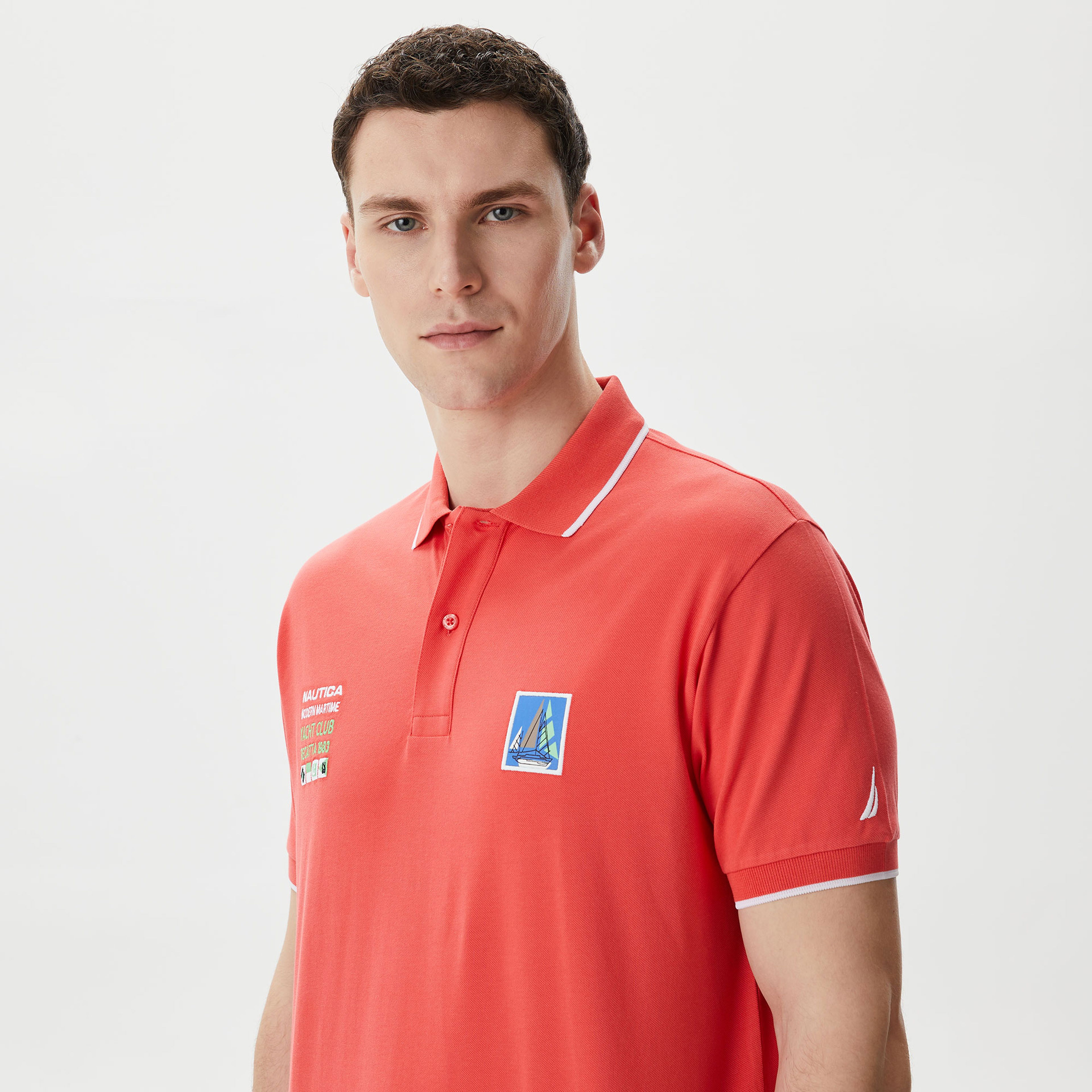 Nautica Erkek Kırmızı Classic Fit Polo Yaka T-Shirt