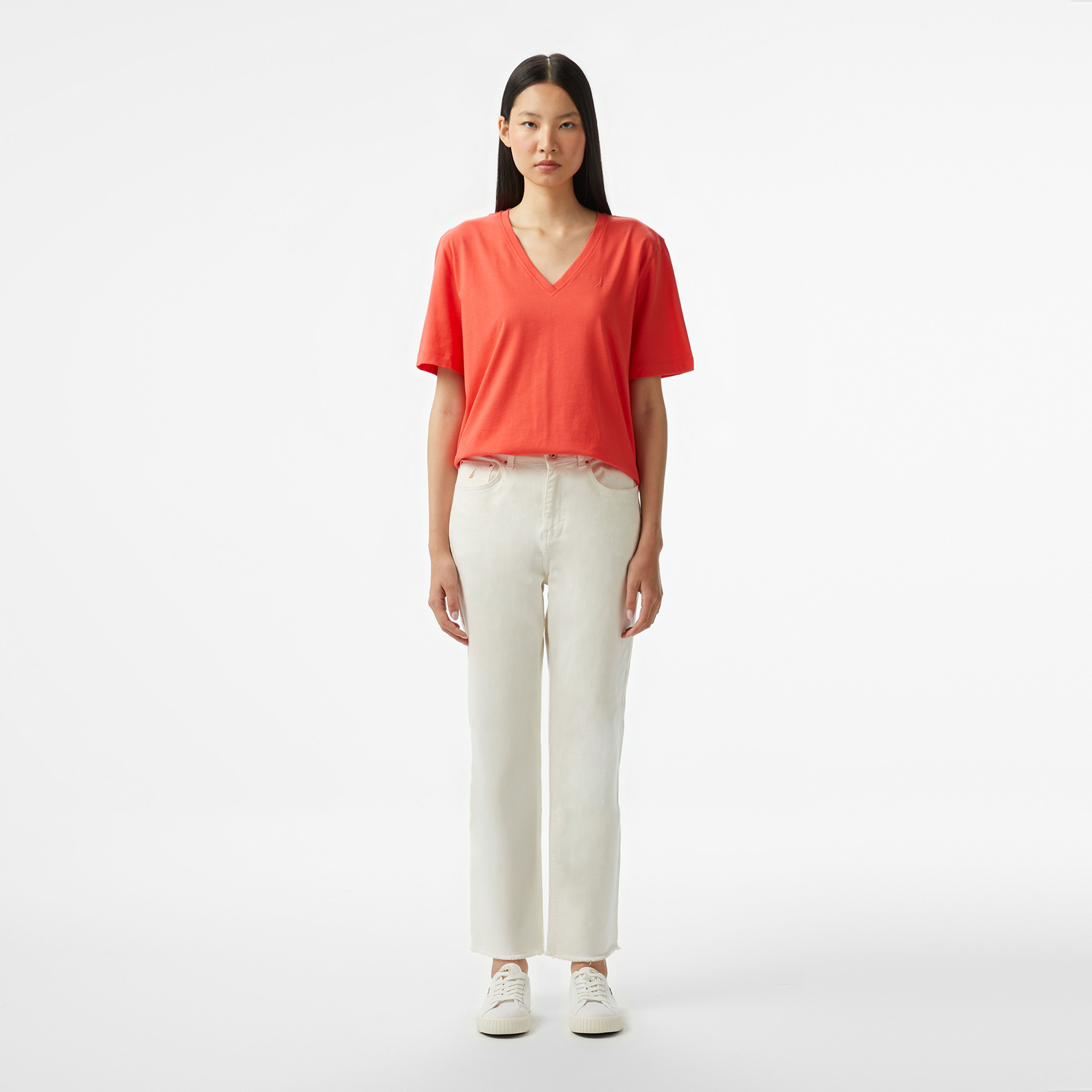 Nautica Kadın Kırmızı Regular Fit T-Shirt