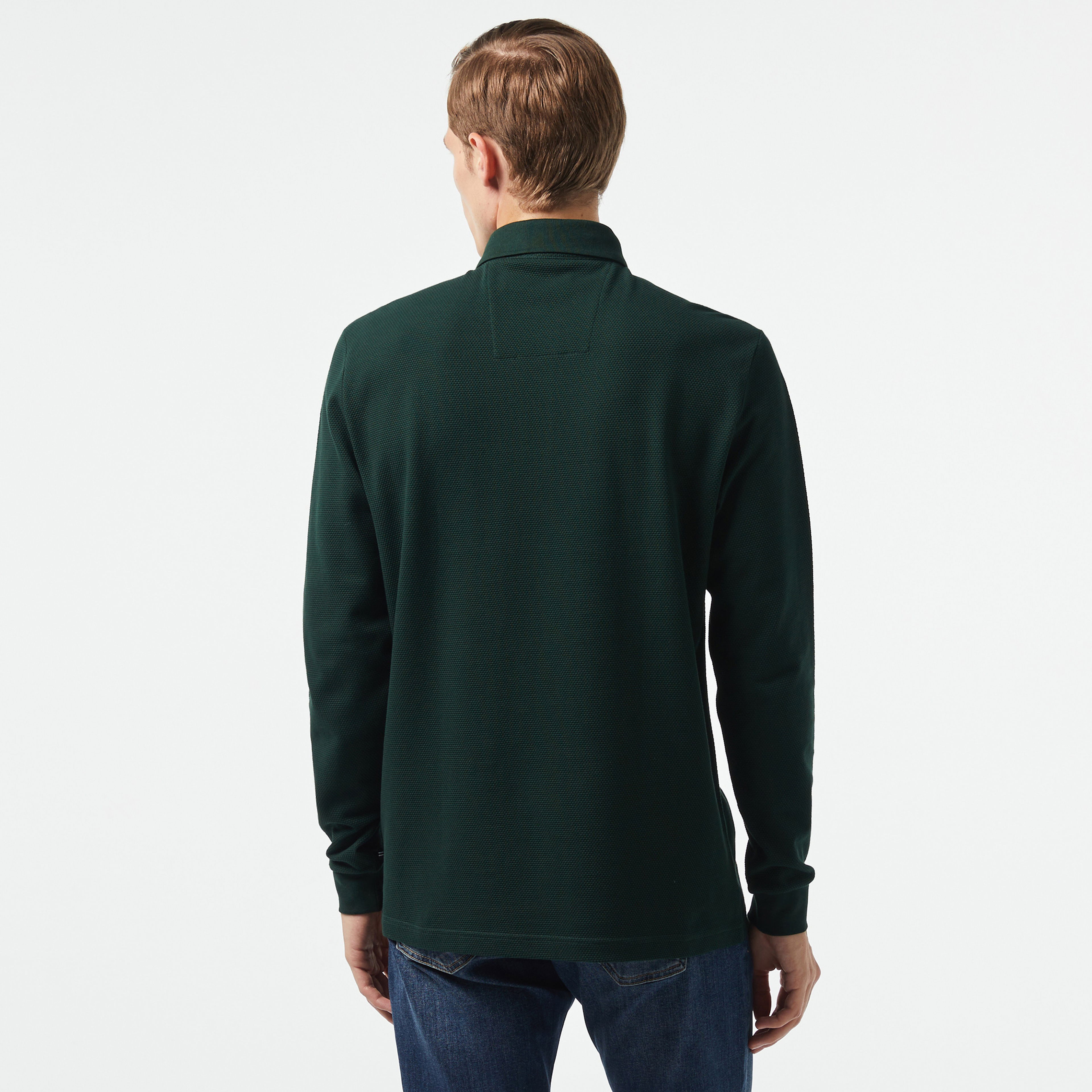 Nautica Erkek Yeşil Slim Fit Uzun Kollu Polo Yaka T-Shirt