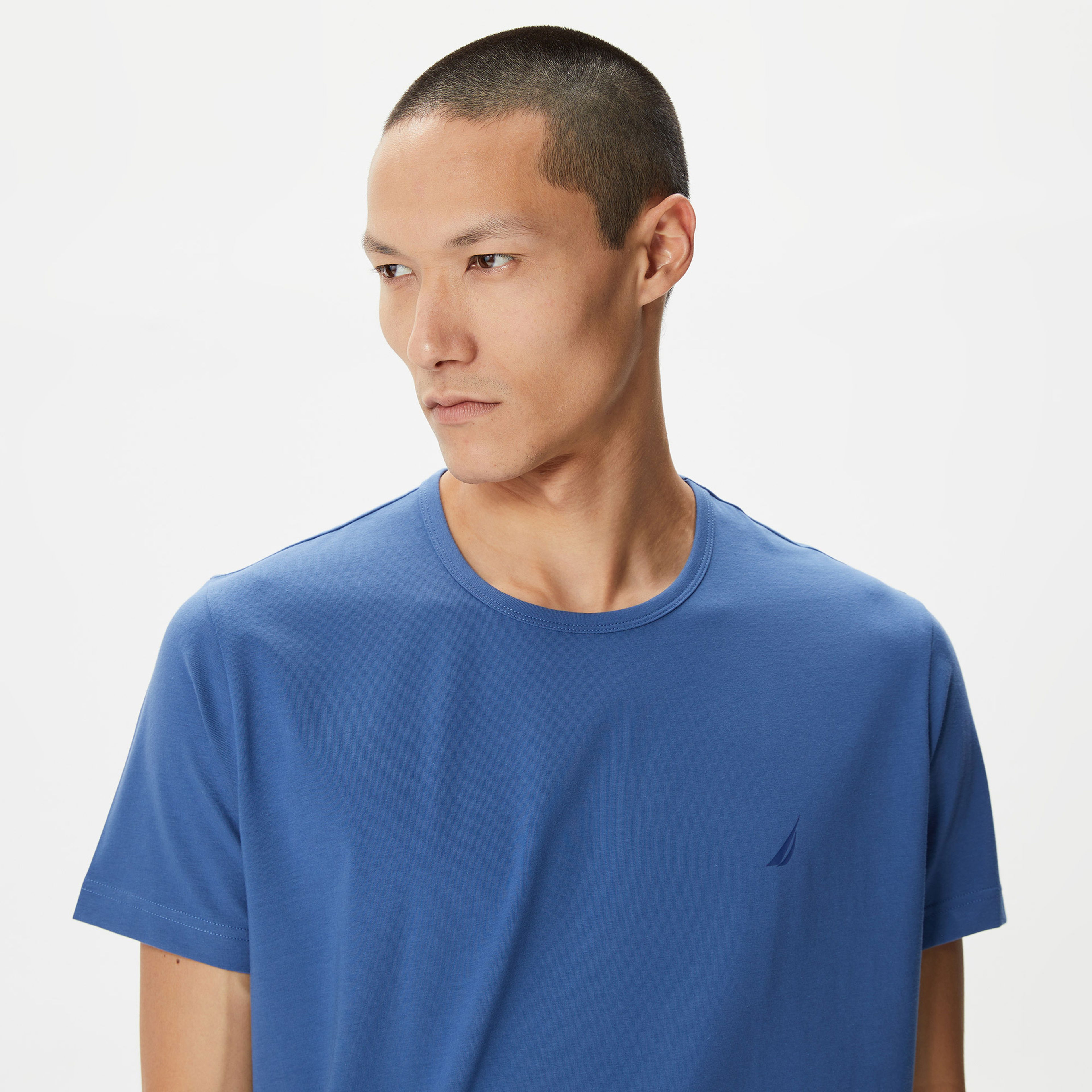 Nautica Erkek Mavi Standart Fit T-Shirt