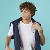 Nautica Erkek Beyaz Standart Fit T-Shirt
