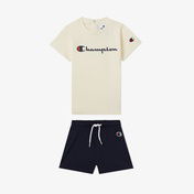 Champion Completo Çocuk Bej/Lacivert Şort Takımı