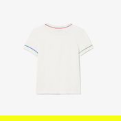 Lacoste Çocuk Bisiklet Yaka Krem T-Shirt