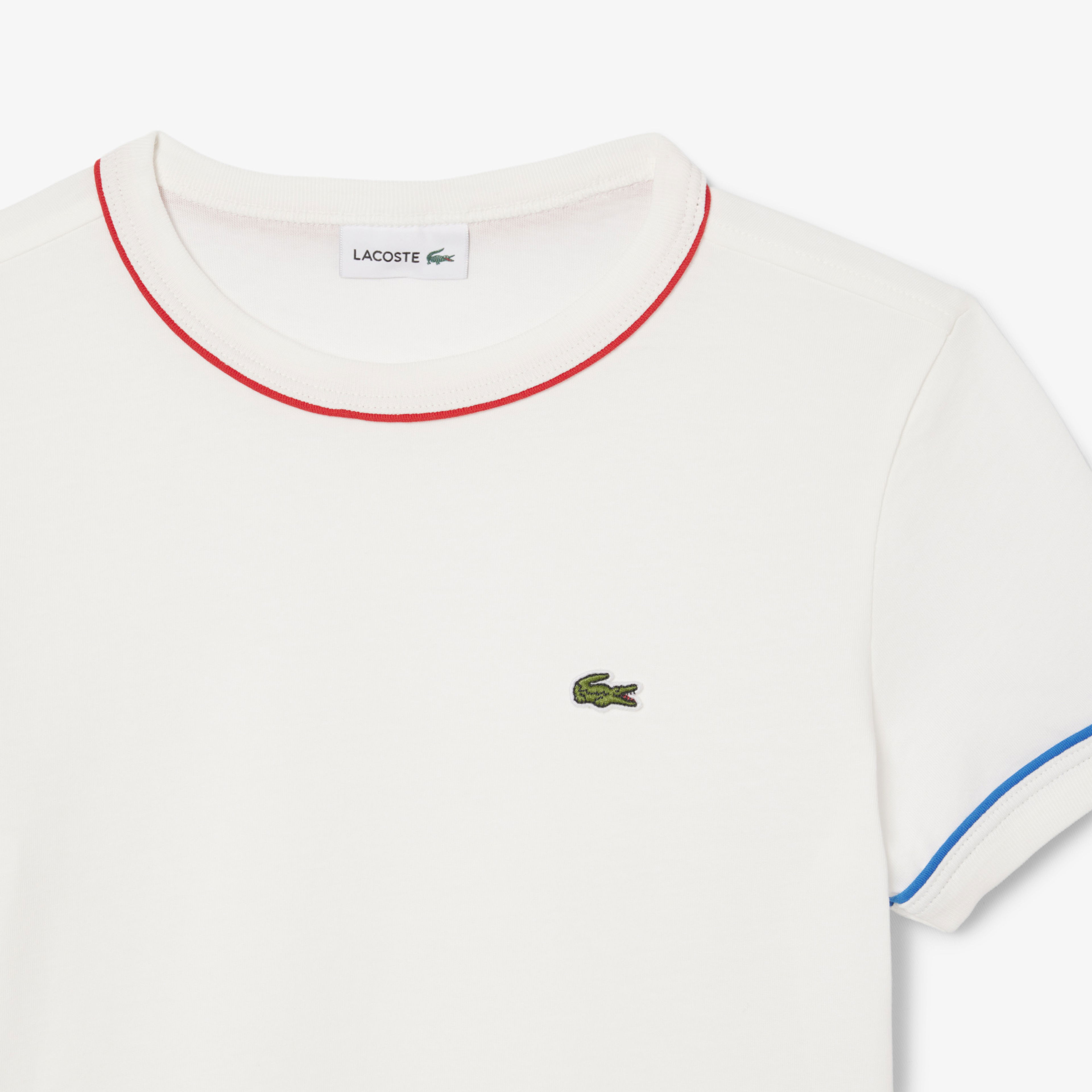 Lacoste Çocuk Bisiklet Yaka Krem T-Shirt