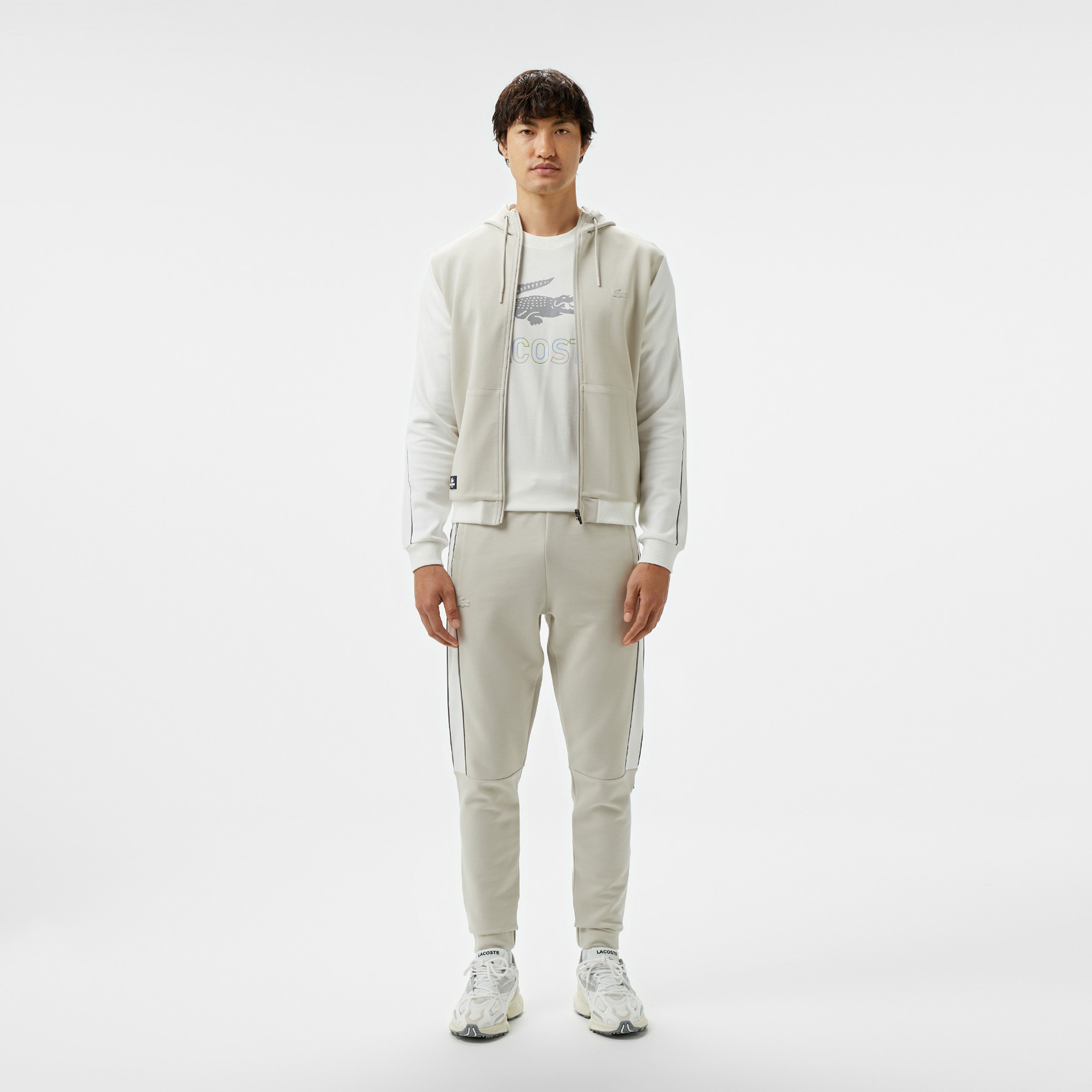 Lacoste Erkek Slim Fit Kapüşonlu Gri Sweatshirt