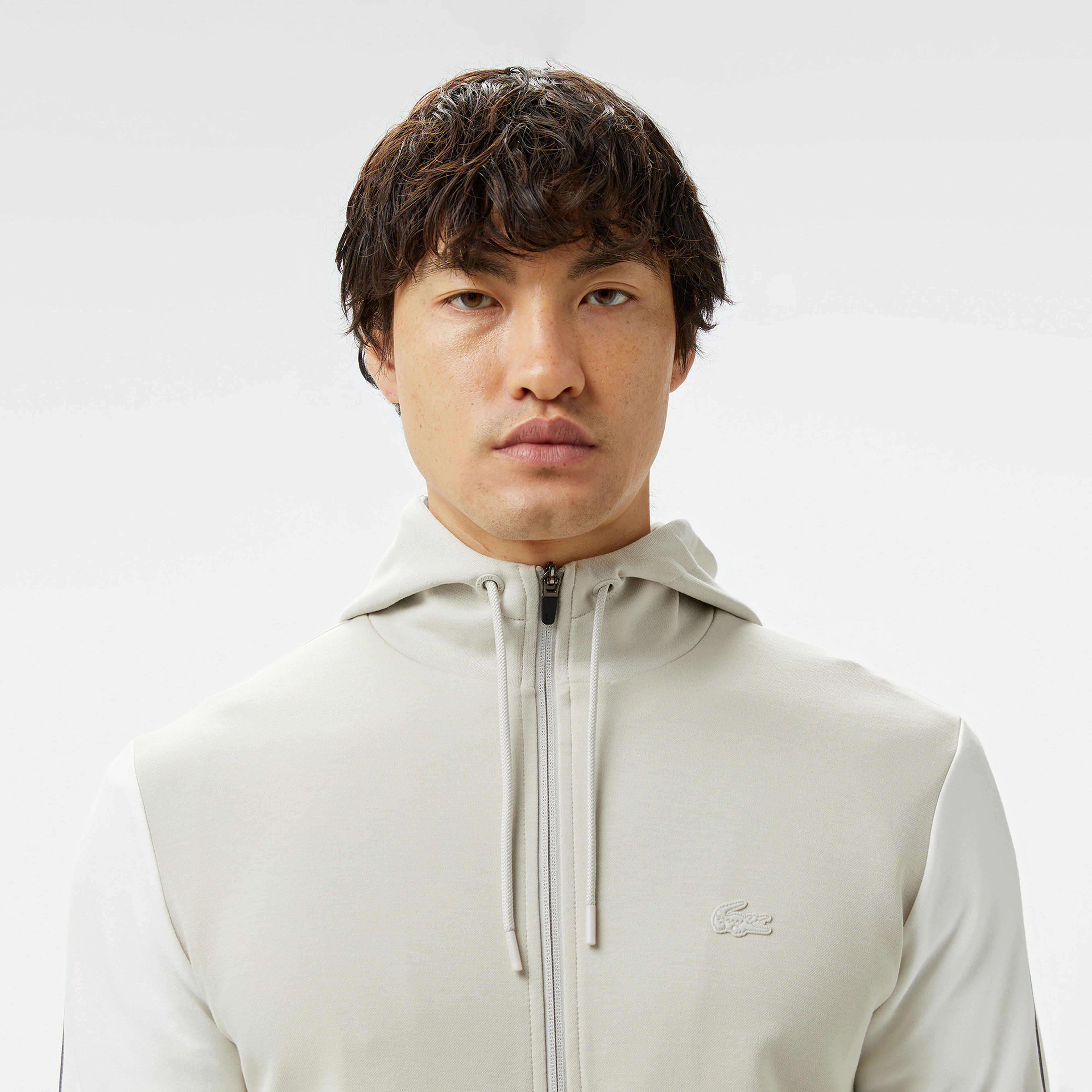 Lacoste Erkek Slim Fit Kapüşonlu Gri Sweatshirt