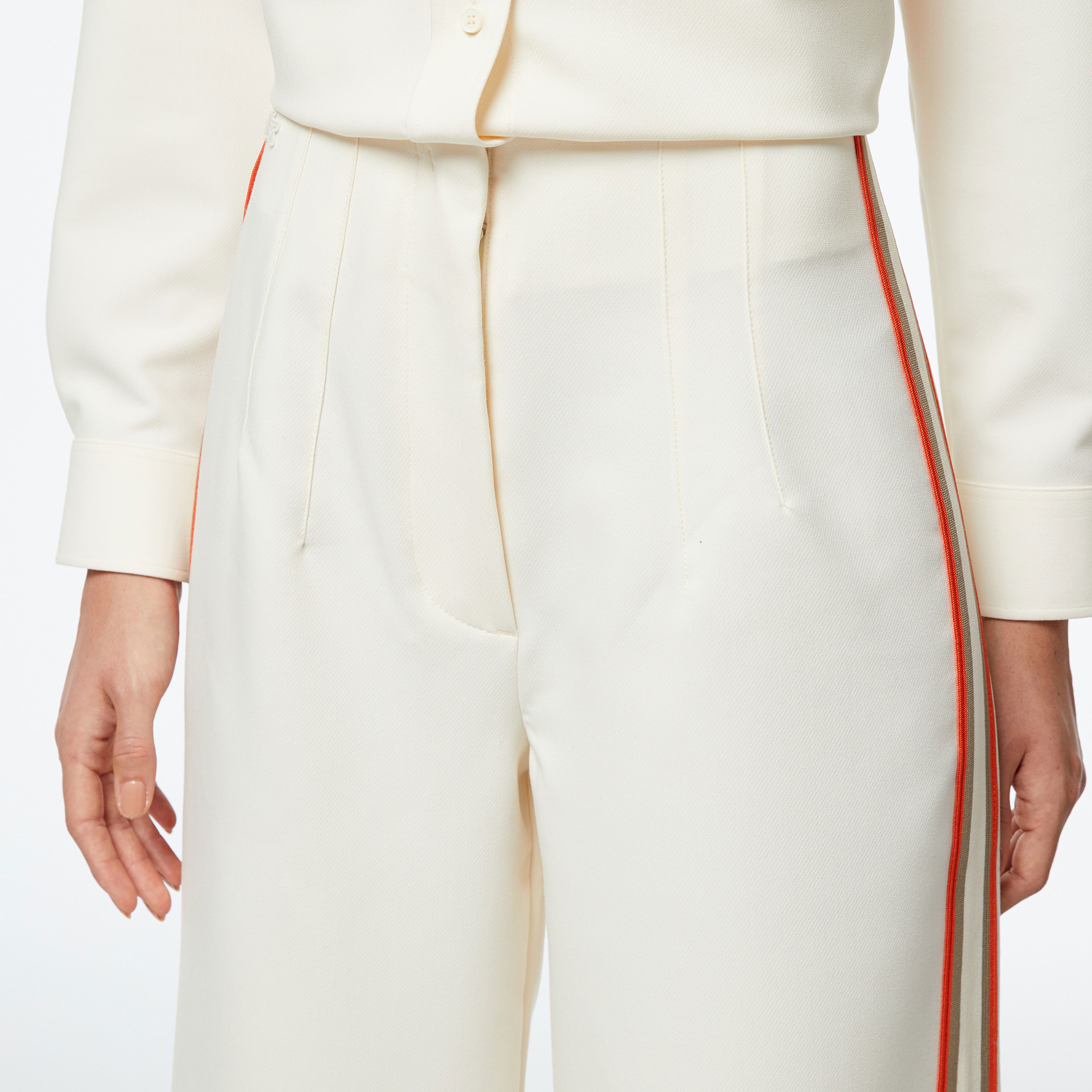 Lacoste Kadın Regular Fit Krem Pantolon