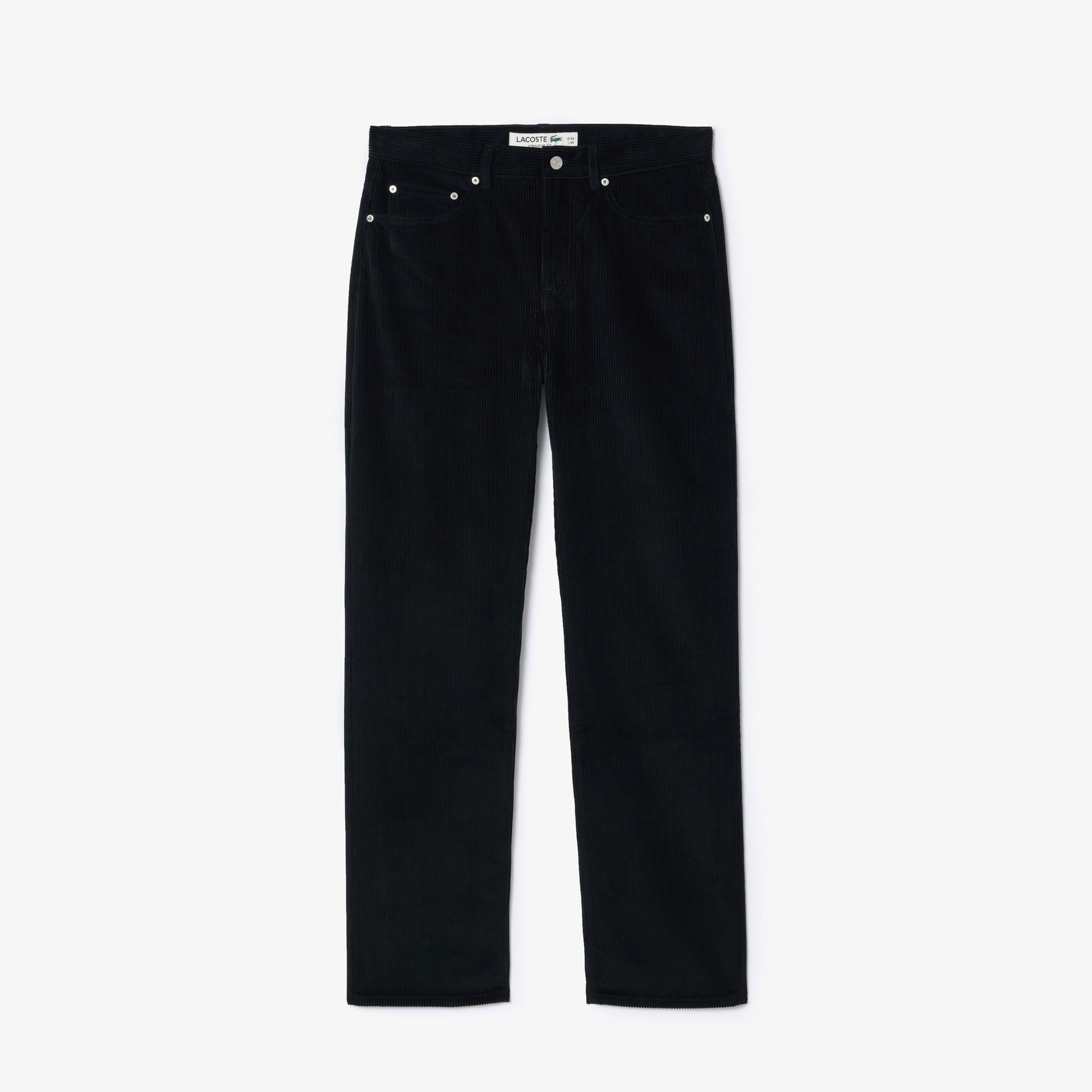 Lacoste Erkek Straight Fit Casual Siyah Pantolon