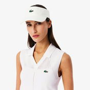Lacoste Kadın Slim Fit Kolsuz Beyaz Polo
