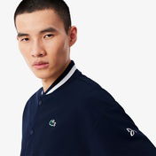 Lacoste Erkek Hakim Yaka Baskılı Lacivert Ceket