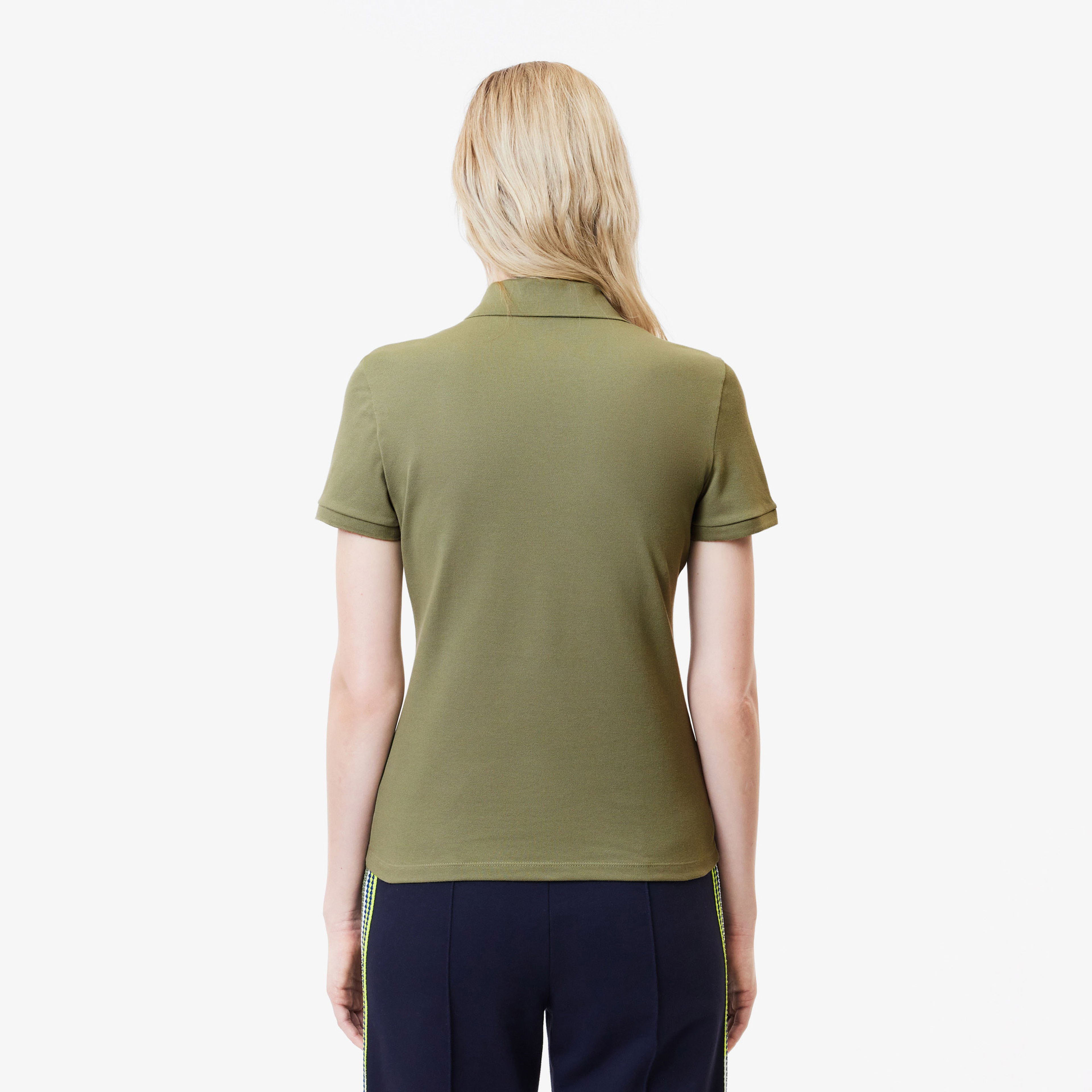 Lacoste Kadın Slim Fit Haki Polo