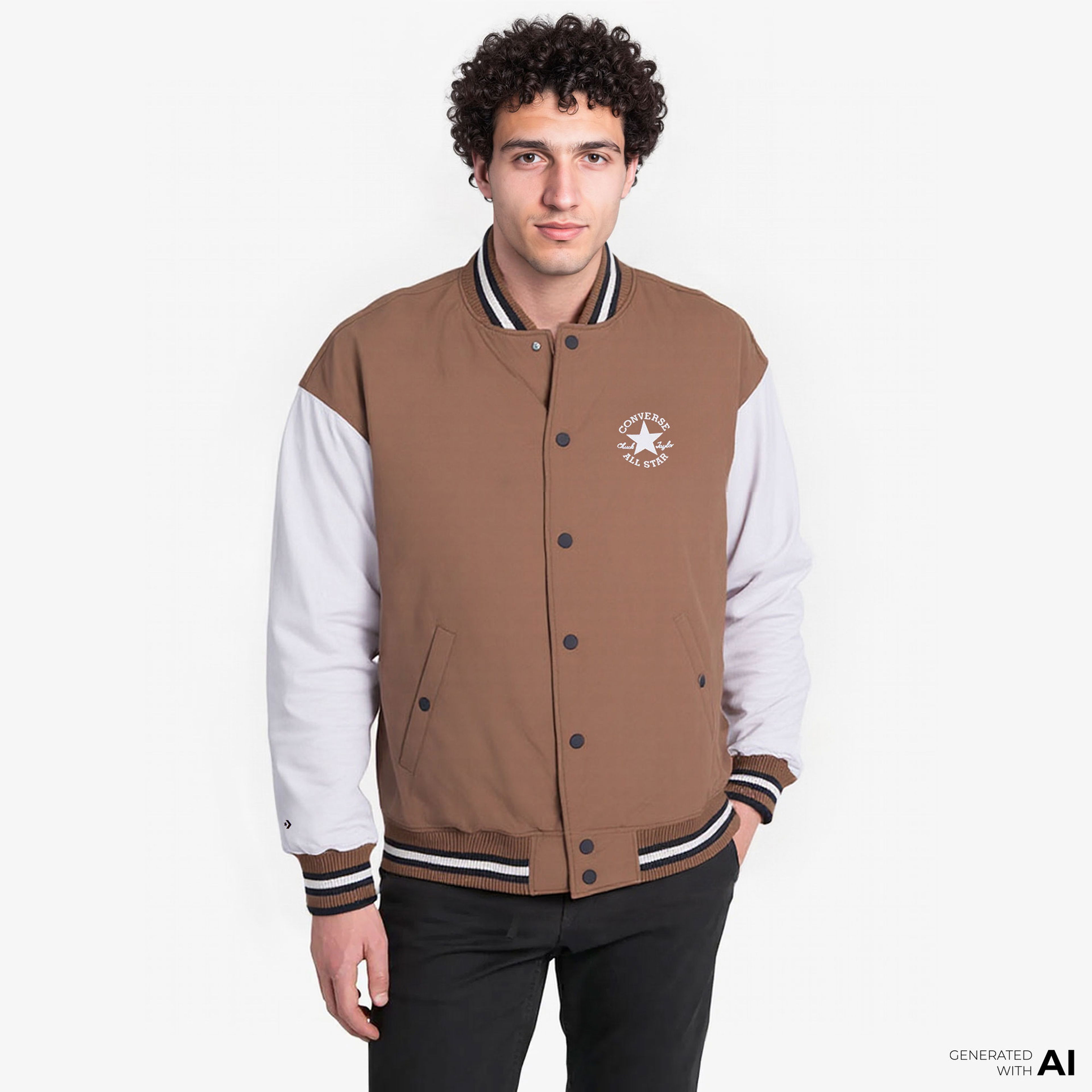 Converse Classic Erkek Kahverengi Bomber Ceket