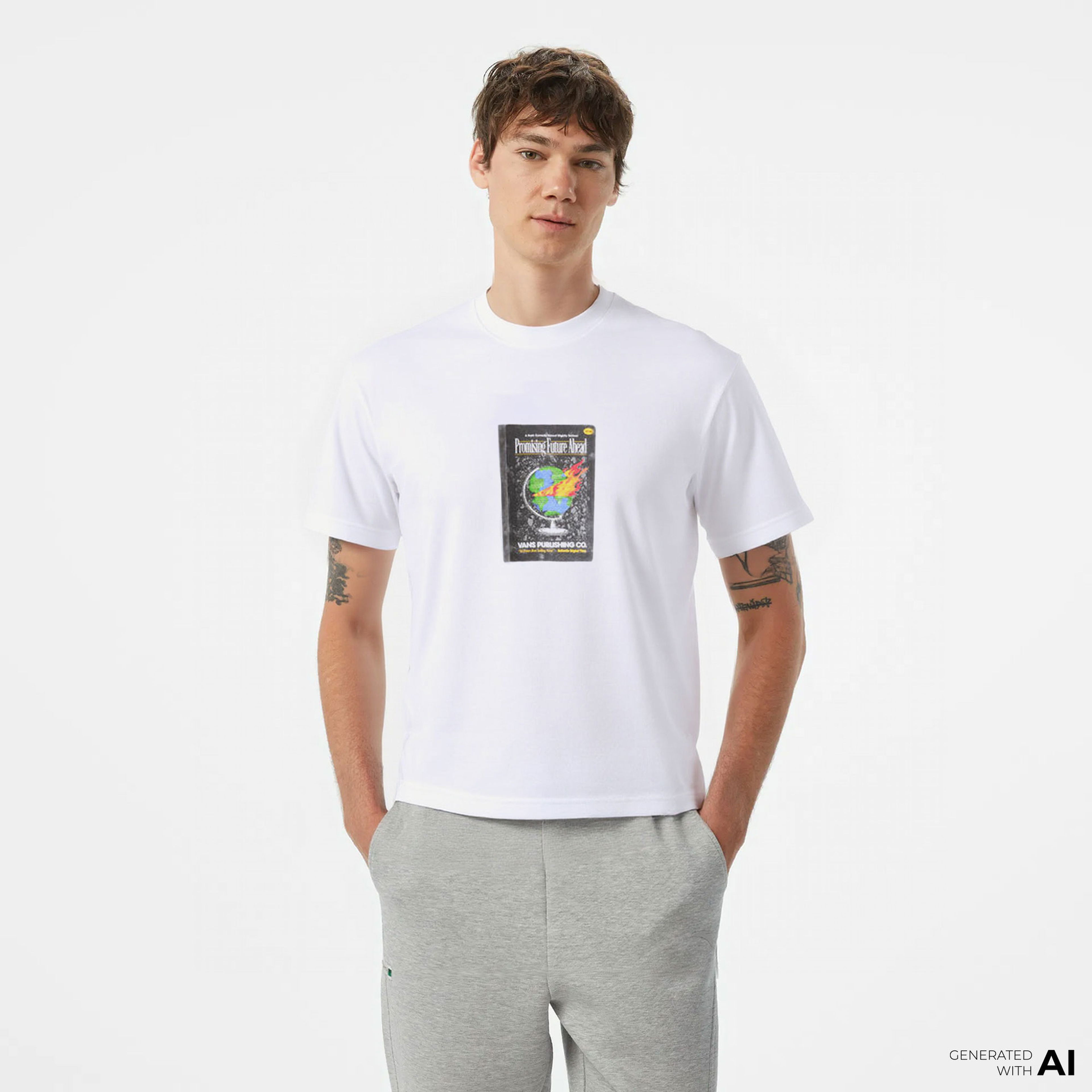 Vans Paperback Writer Ss Erkek Beyaz T-Shirt