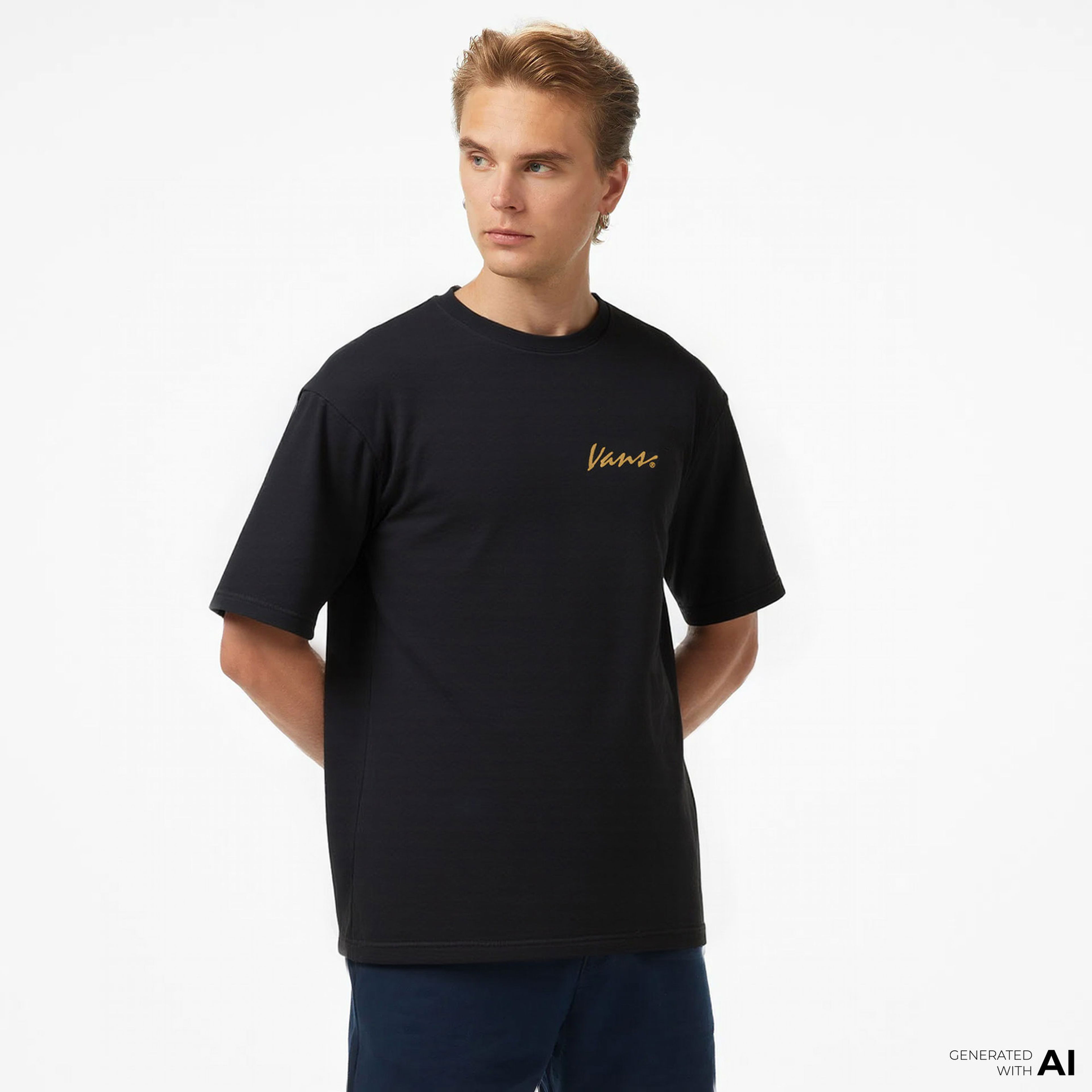 Vans 66 Baked in Loose Ss Erkek Siyah T-Shirt