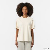 Lacoste Print Cotton Kadın Bej T-Shirt