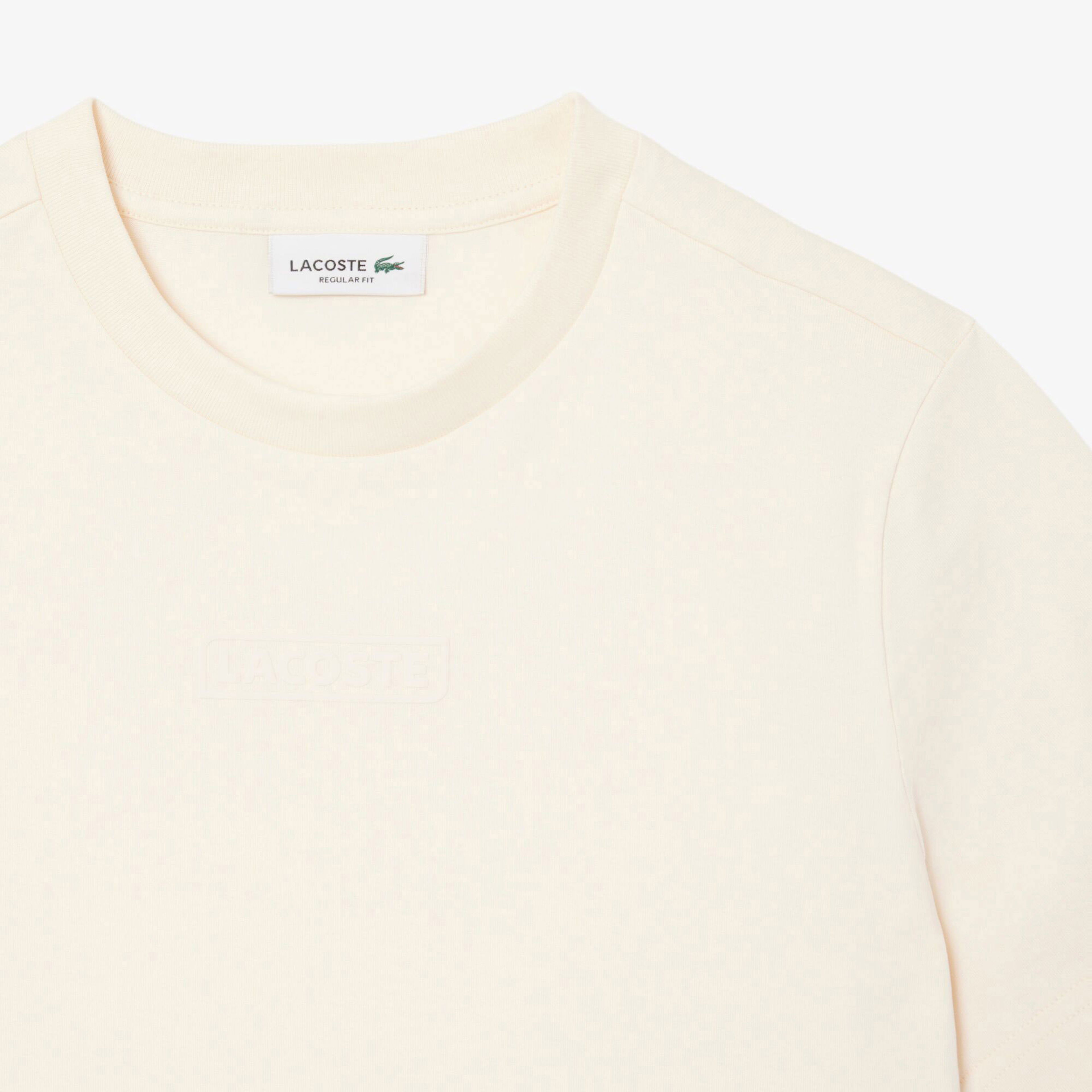 Lacoste Print Cotton Kadın Bej T-Shirt