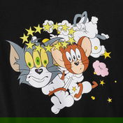 Converse X Tom & Jerry Unisex Siyah T-Shirt