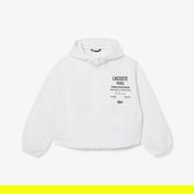 Lacoste Cropped Up Zip Kadın Beyaz Ceket