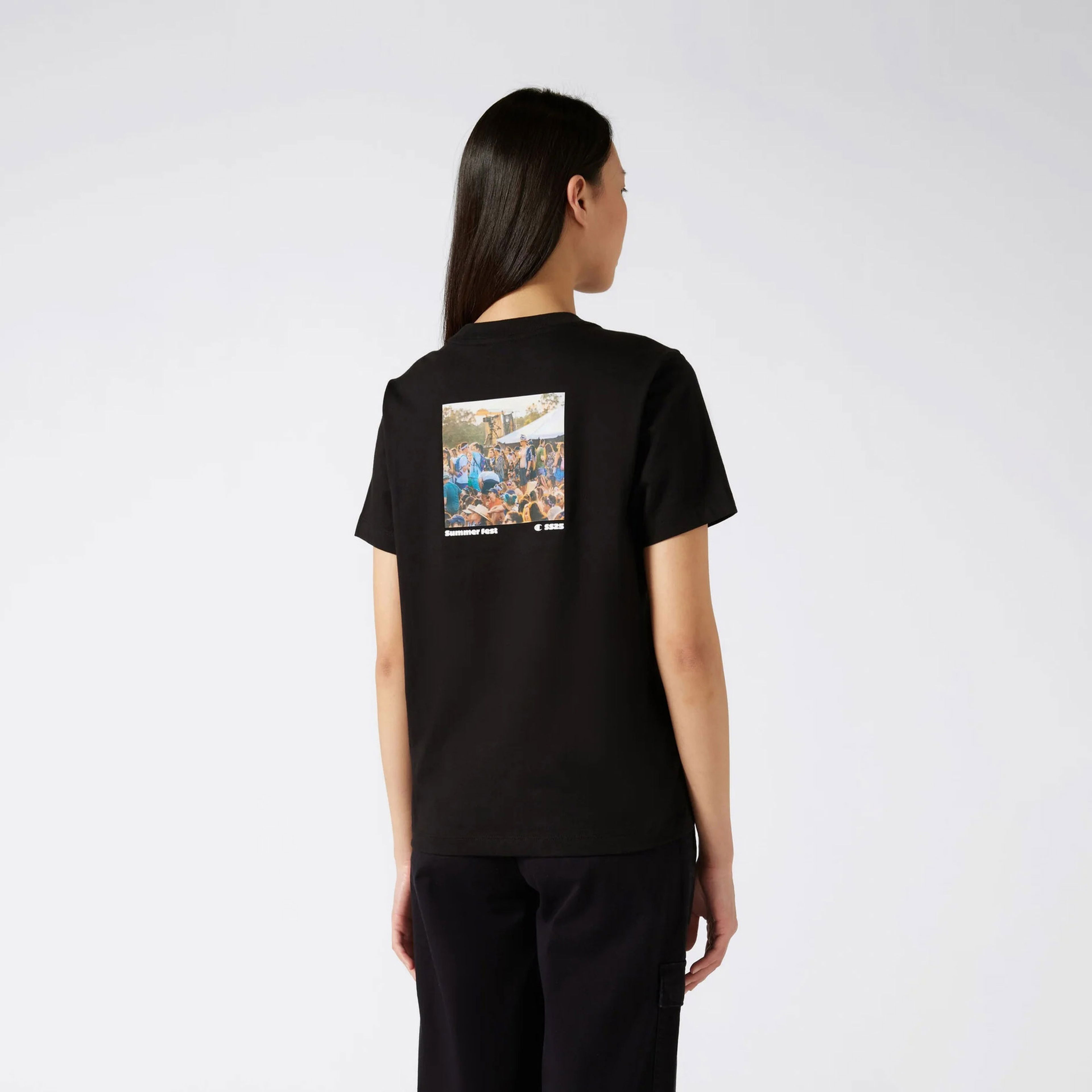 Champion C Table Kadın Siyah T-Shirt