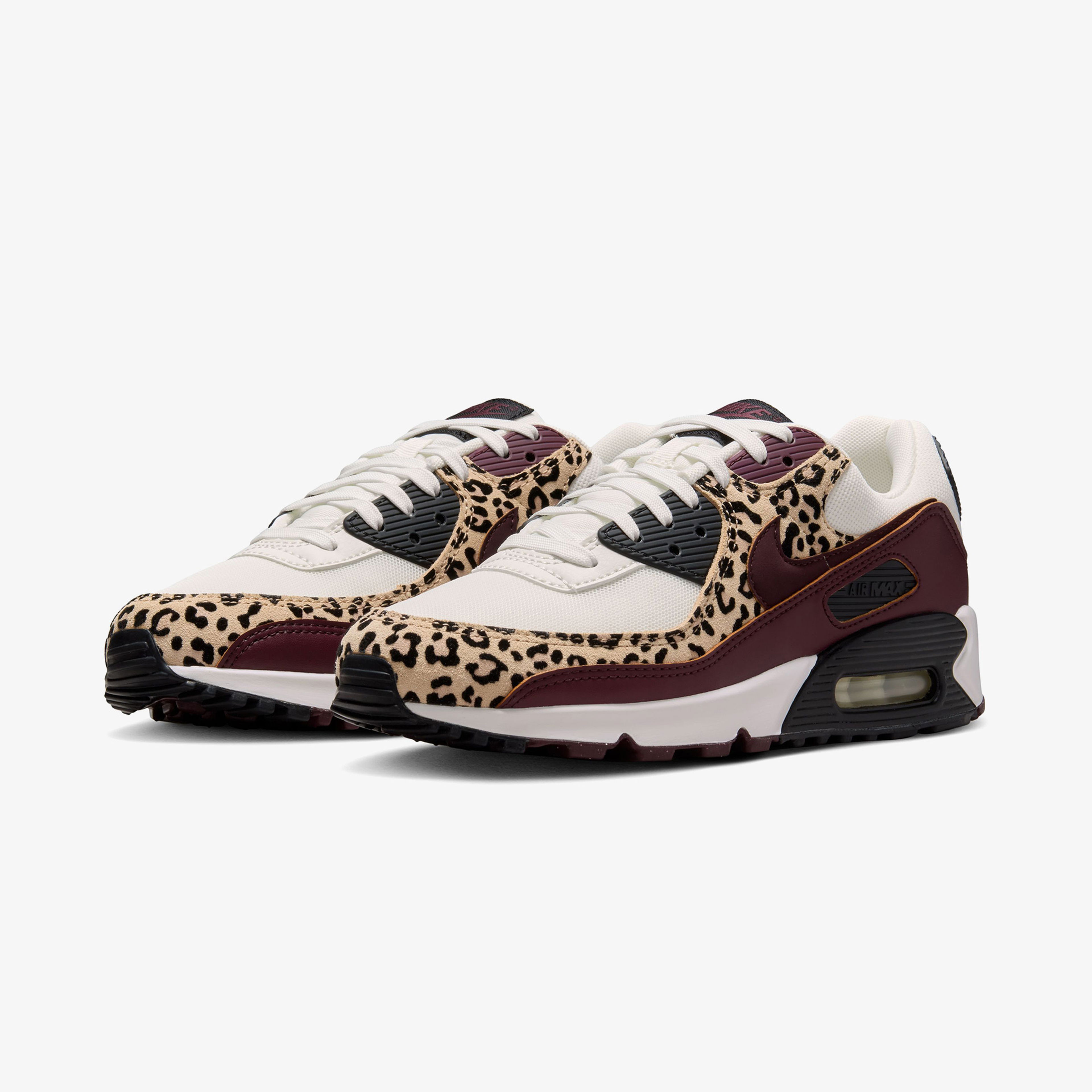 Nike Air Max 90 Leopar Desenli Kadın Kahverengi Spor Ayakkabı