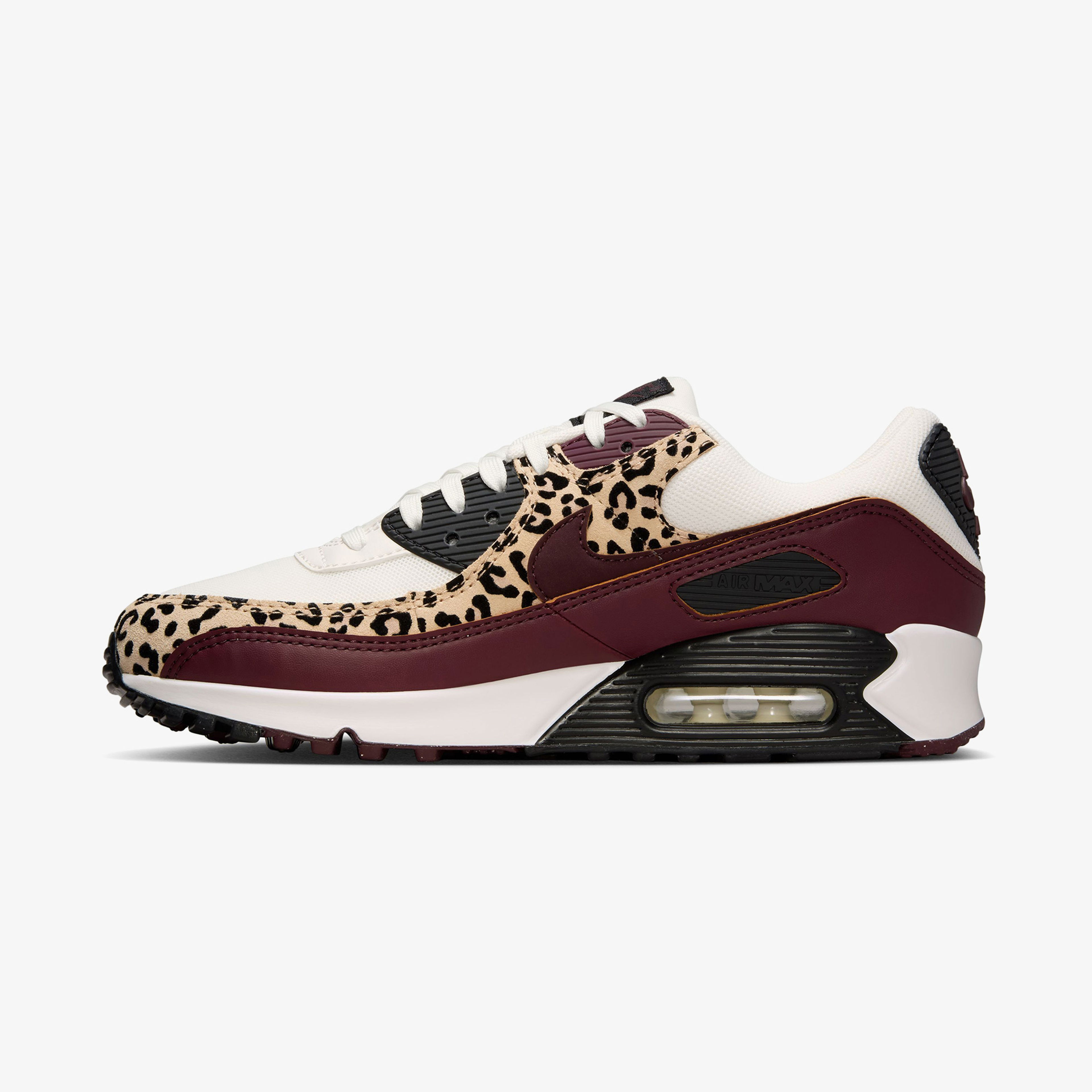 Nike Air Max 90 Leopar Desenli Kadın Kahverengi Spor Ayakkabı