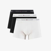 Tommy Hilfiger Microfibre Logo Erkek Siyah/Beyaz 3'lü Boxer