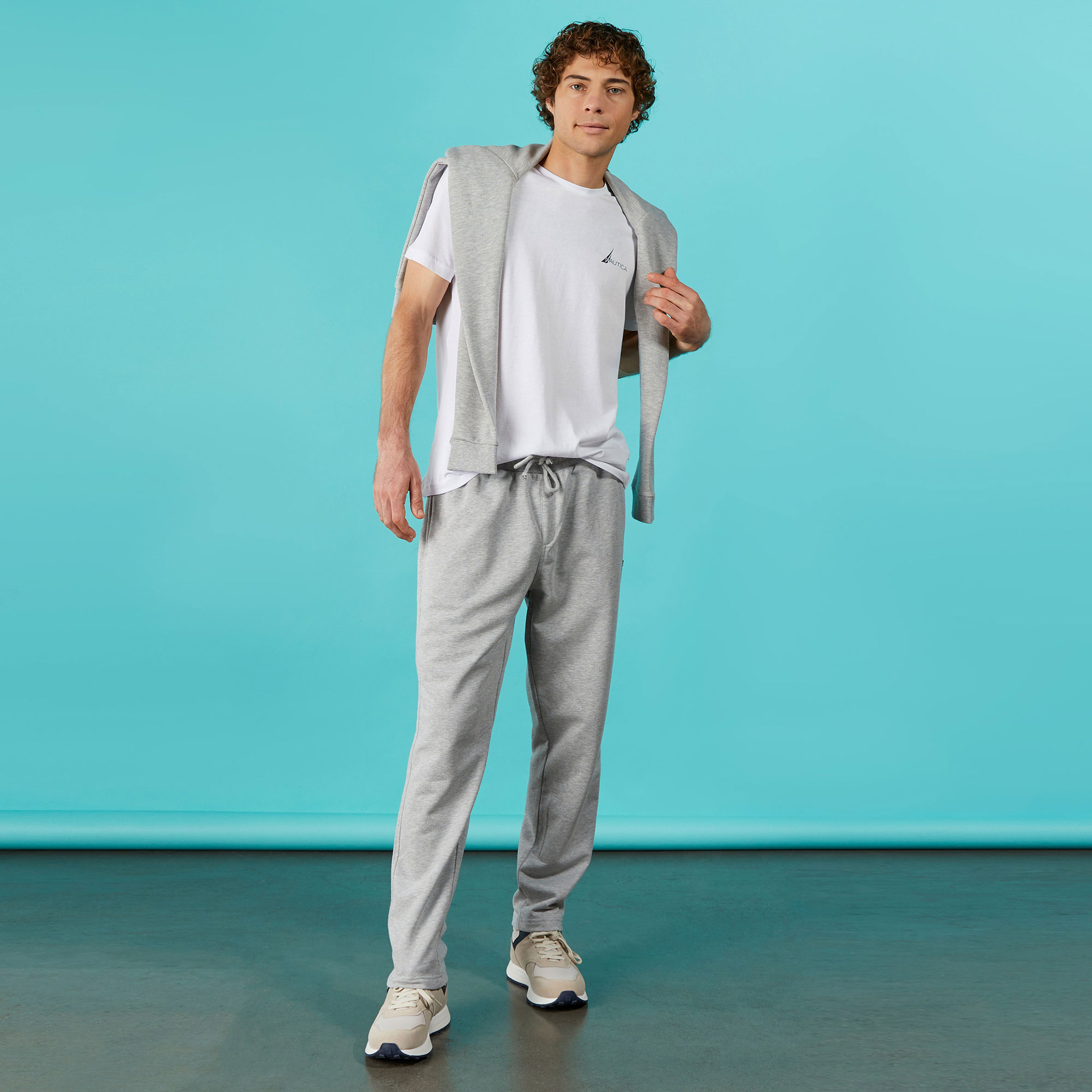 Nautica Erkek Beyaz Standart Fit T-Shirt