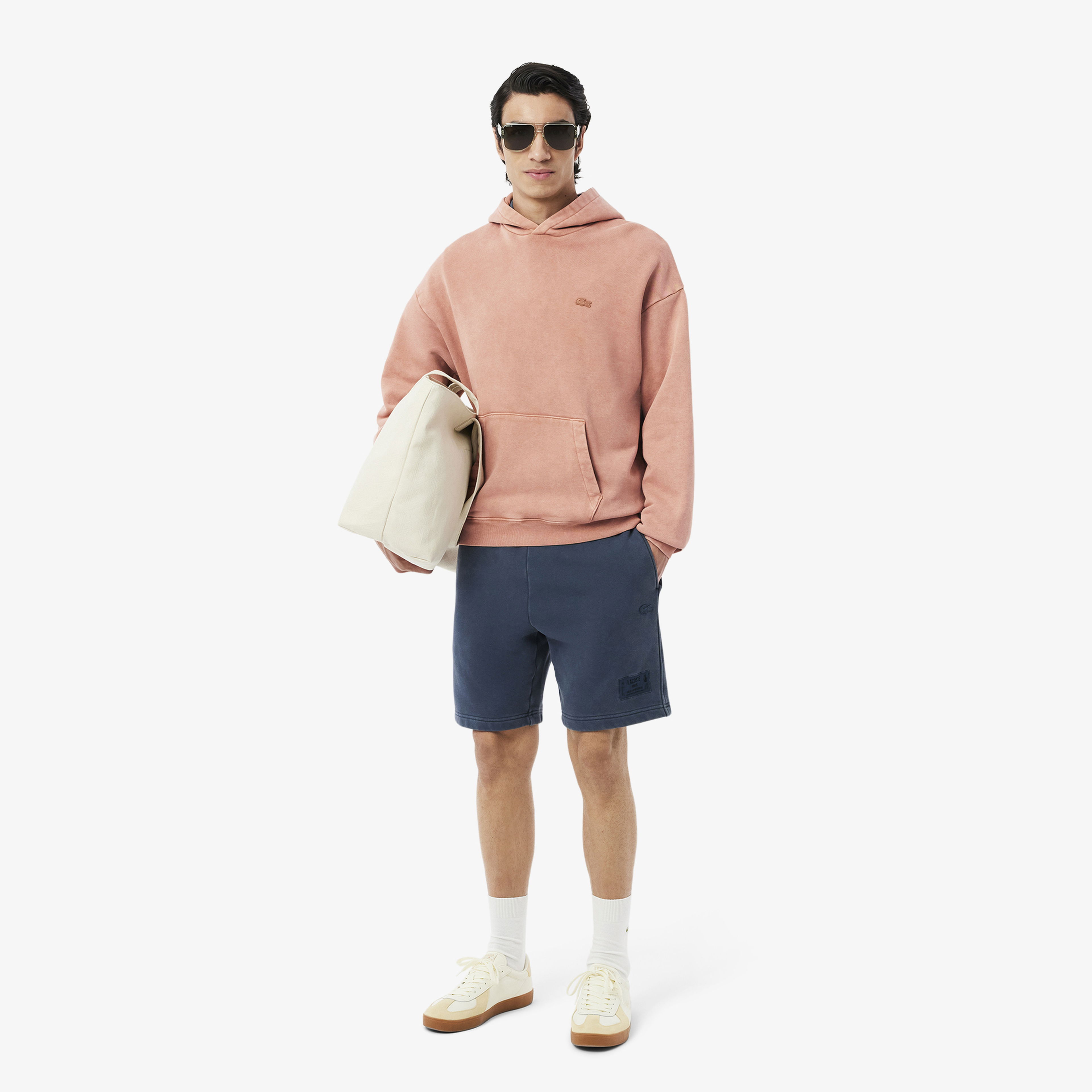 Lacoste Erkek Loose Fit Kapüşonlu Kahverengi Sweatshirt