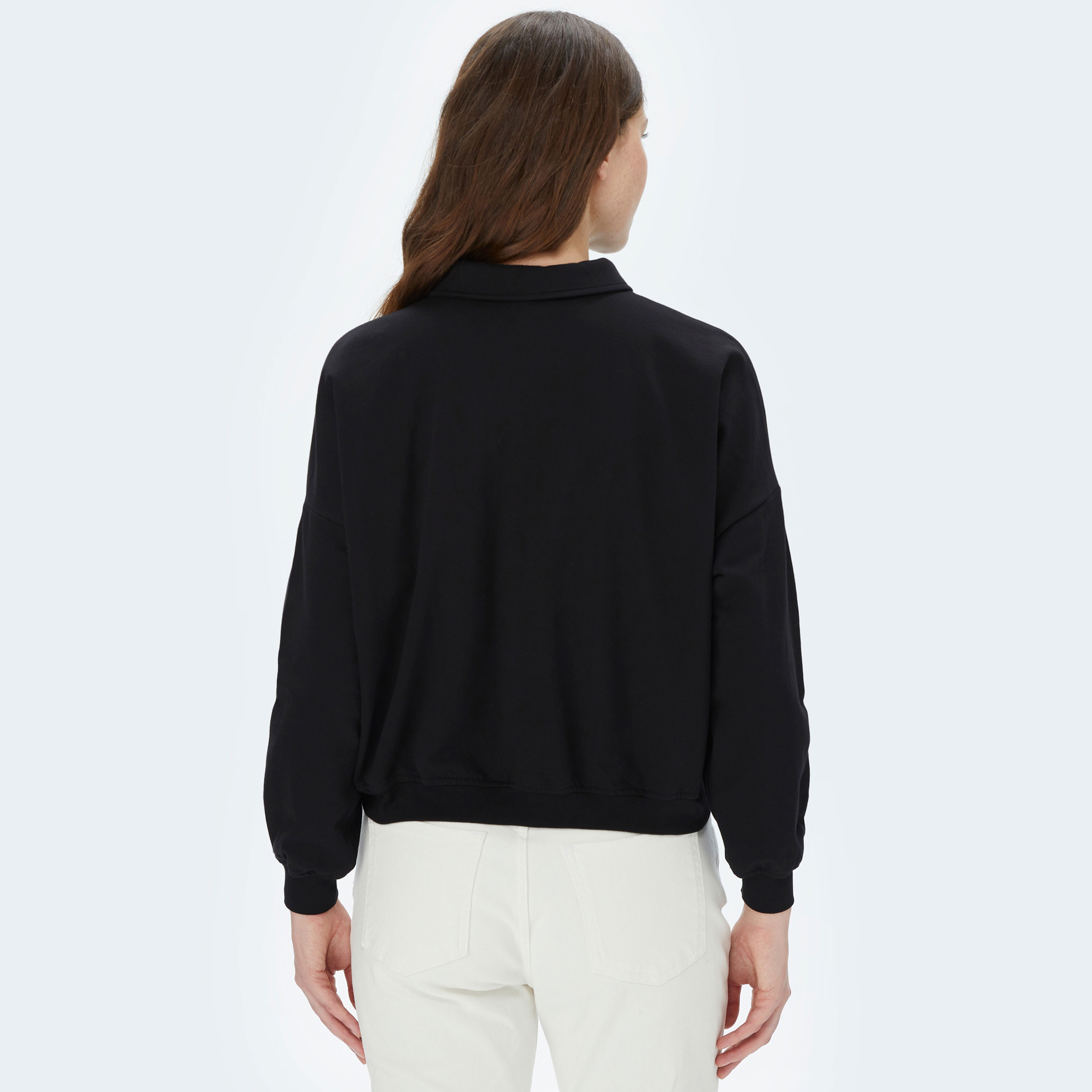 Nautica Kadın Siyah Oversize Sweatshirt