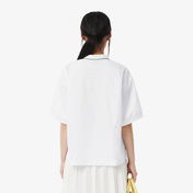 Lacoste Kadın Oversize Fit Kısa Kollu Beyaz Polo