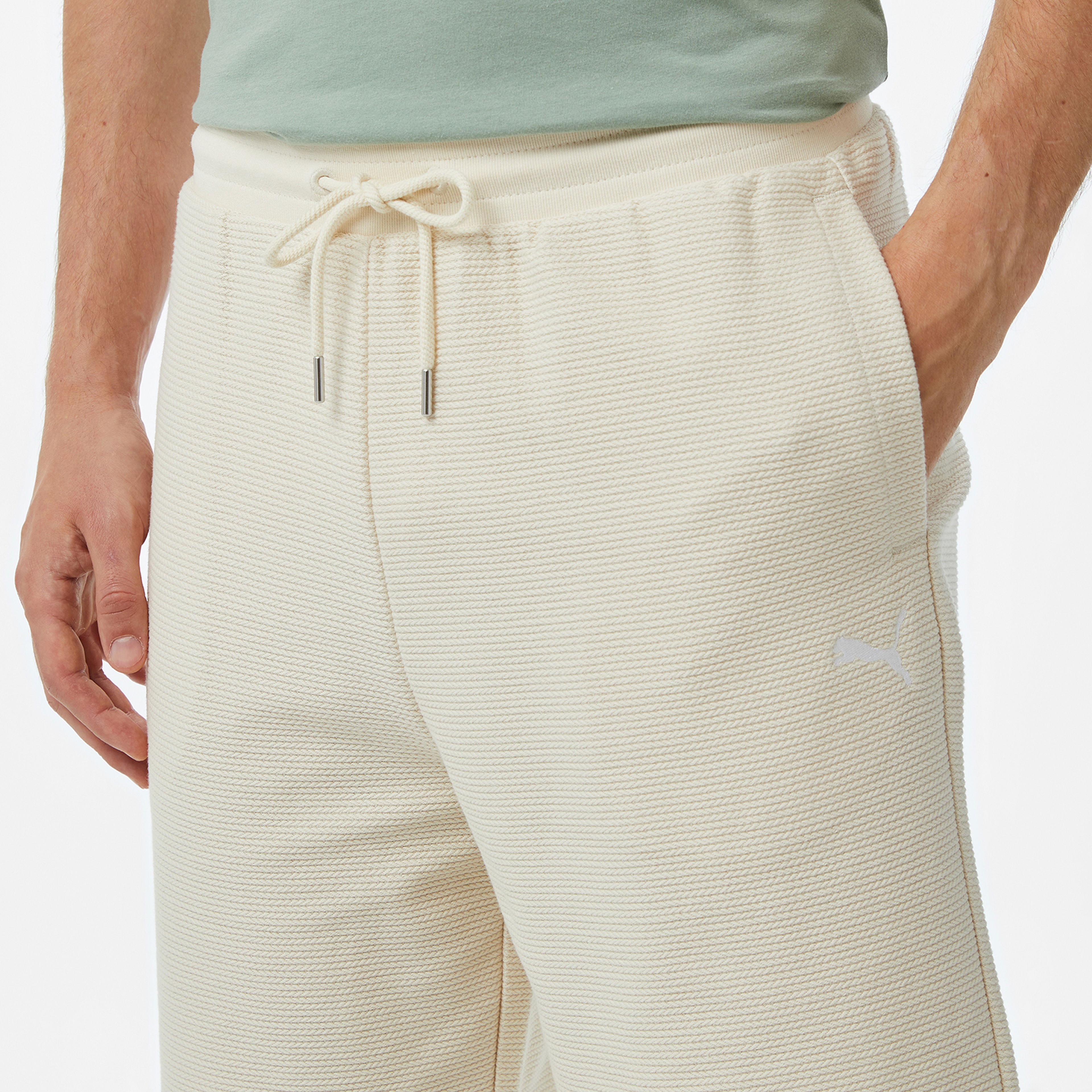 Puma Premium Ess Jacquard Erkek Krem Şort