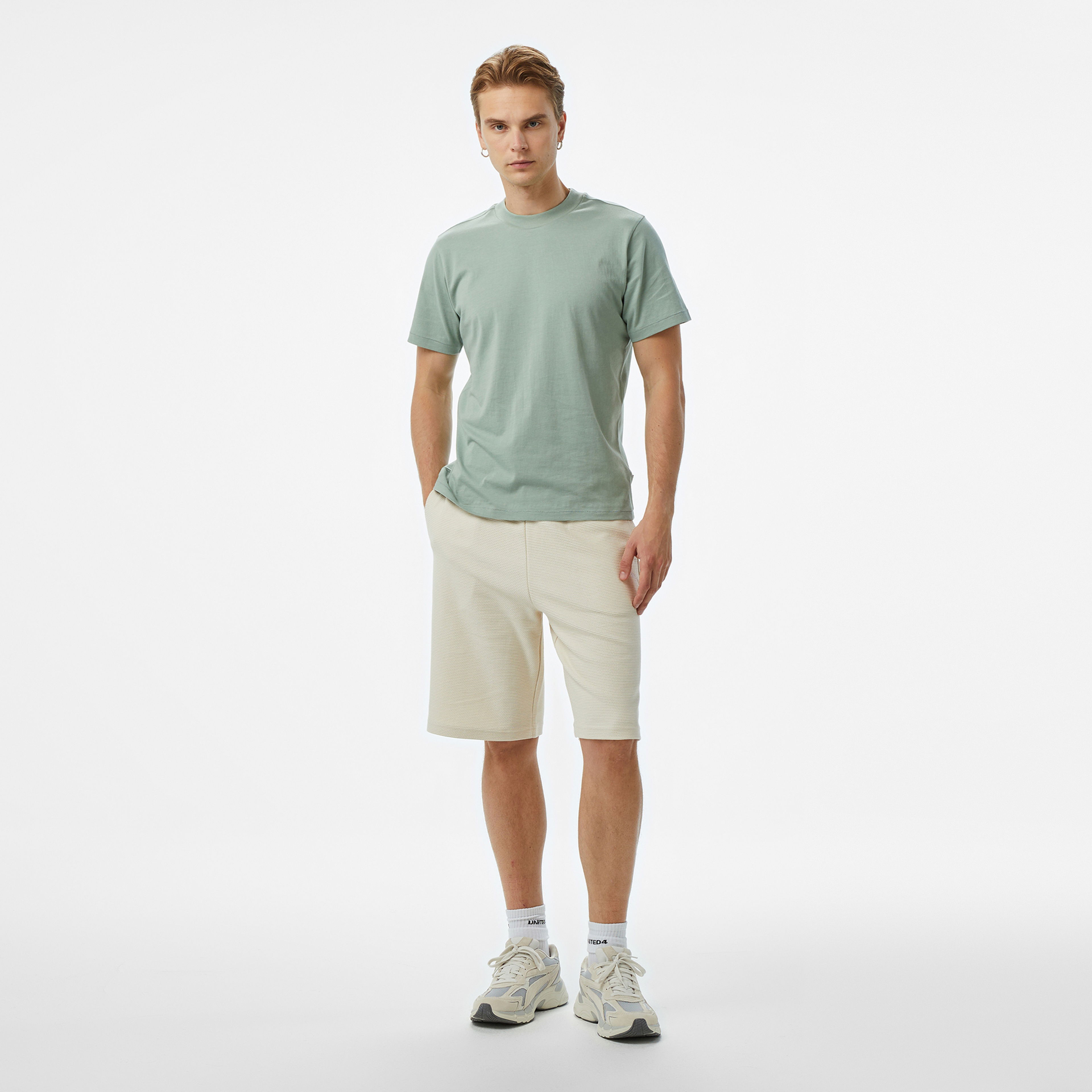 Puma Premium Ess Jacquard Erkek Krem Şort