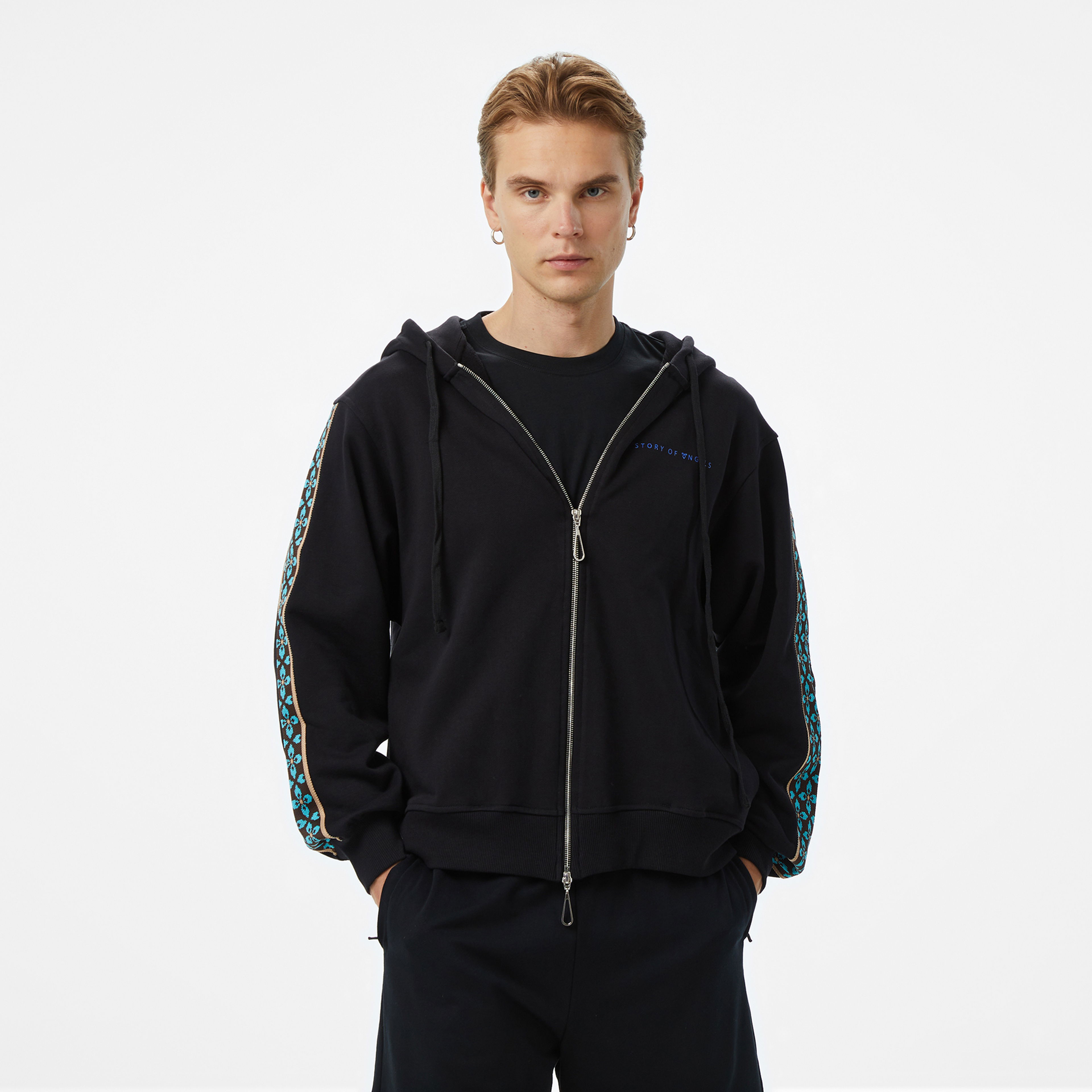 Story of Angels Dream Logo Band Erkek Siyah Sweatshirt