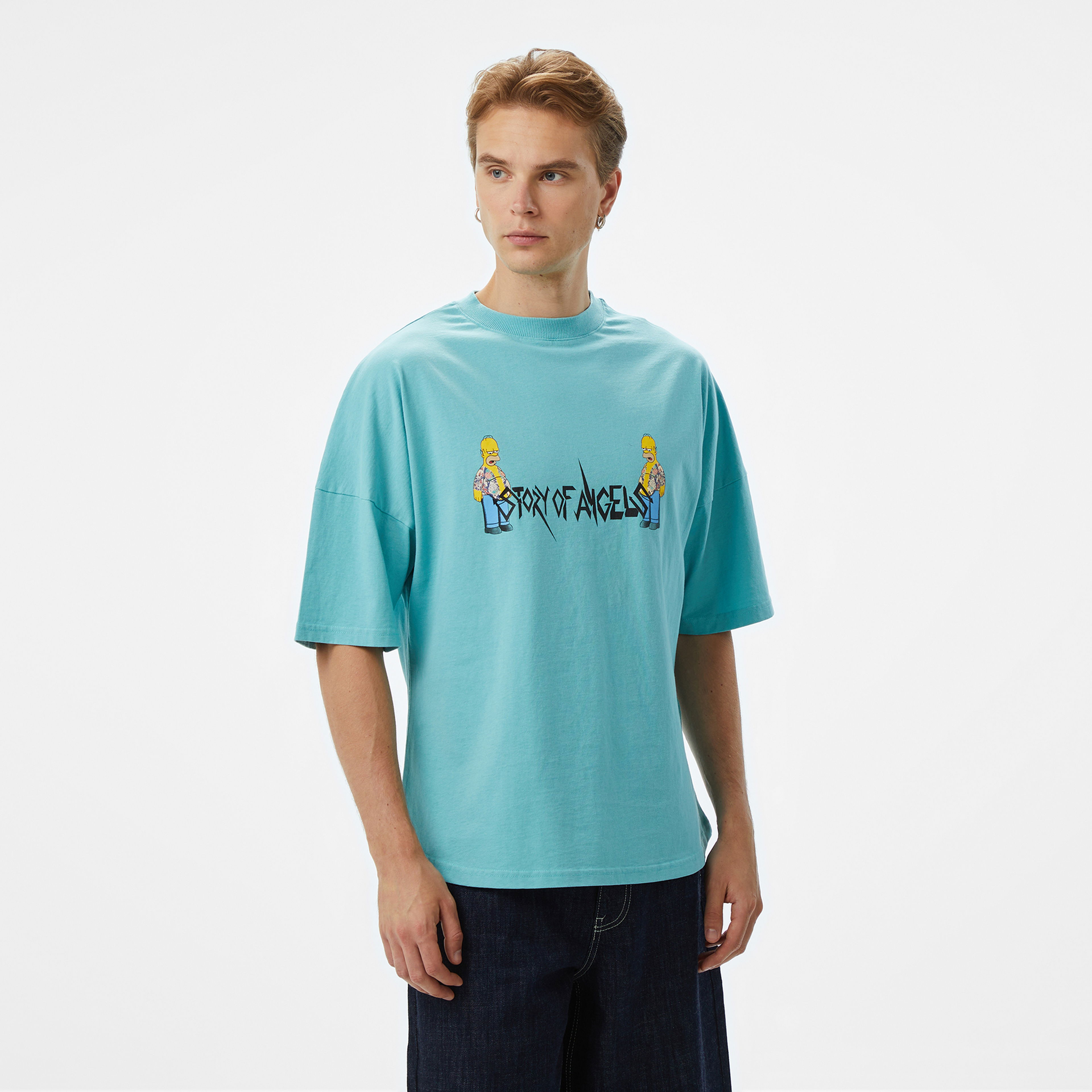 Story of Angels Ugly Yakuza Garment Washed Erkek Siyah T-Shirt