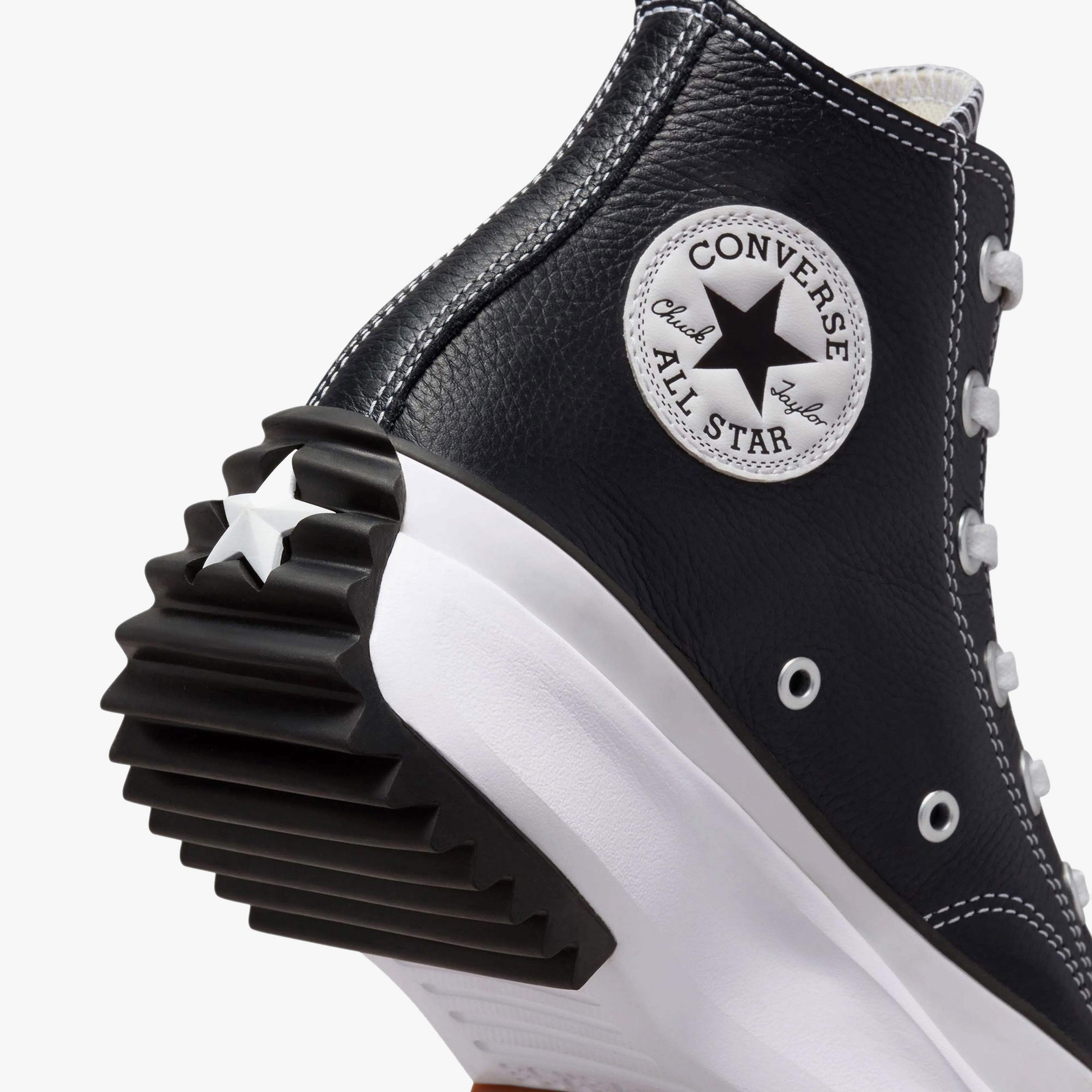 Converse Run Star Hike Platform Foundational Leather Unisex Siyah Sneaker