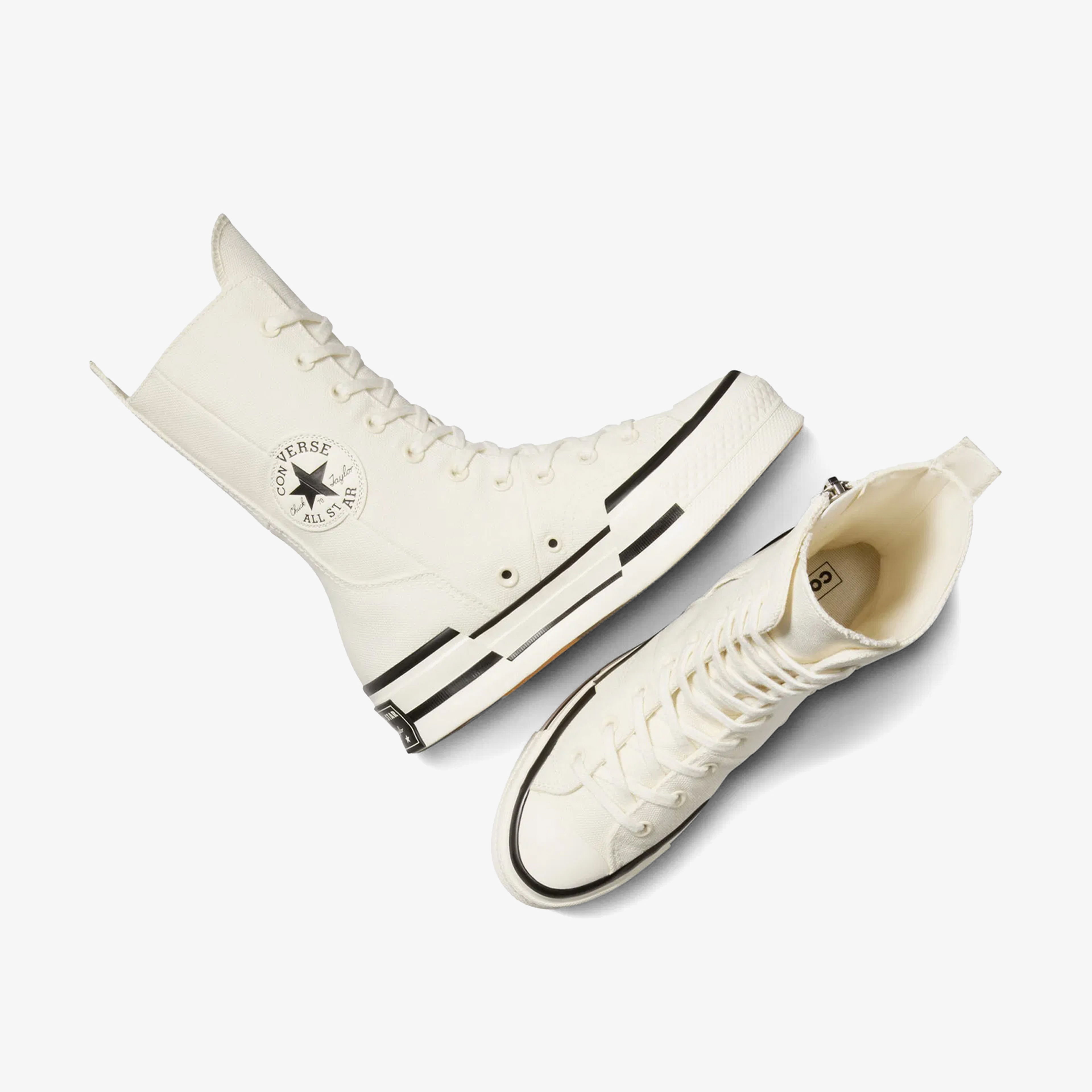 Converse Chuck 70 Plus Unisex Krem Platform Sneaker
