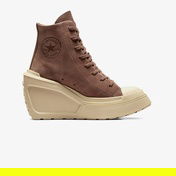 Converse Chuck 70 De Luxe Wedge Kadın Kahverengi Deri Platform Sneaker