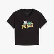 Puma Graphic Kitten Baby Kadın Siyah T-Shirt
