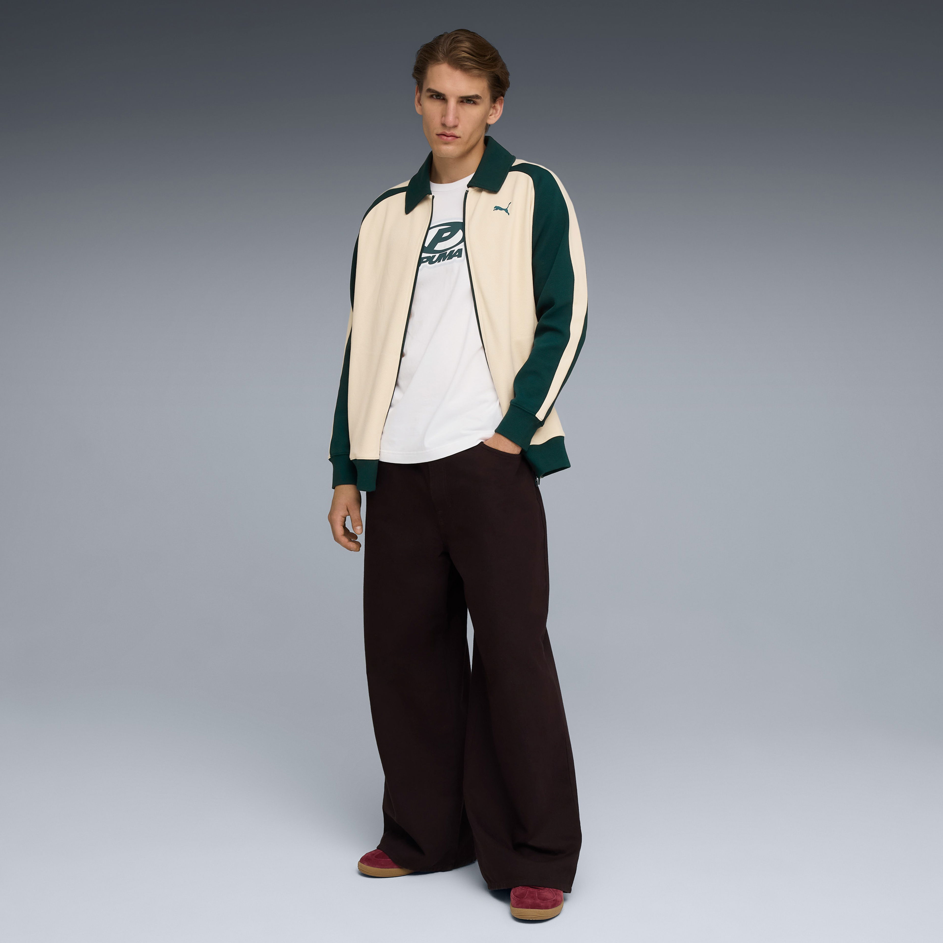 Puma T7 Relaxed Wing Collar Unisex Krem Ceket