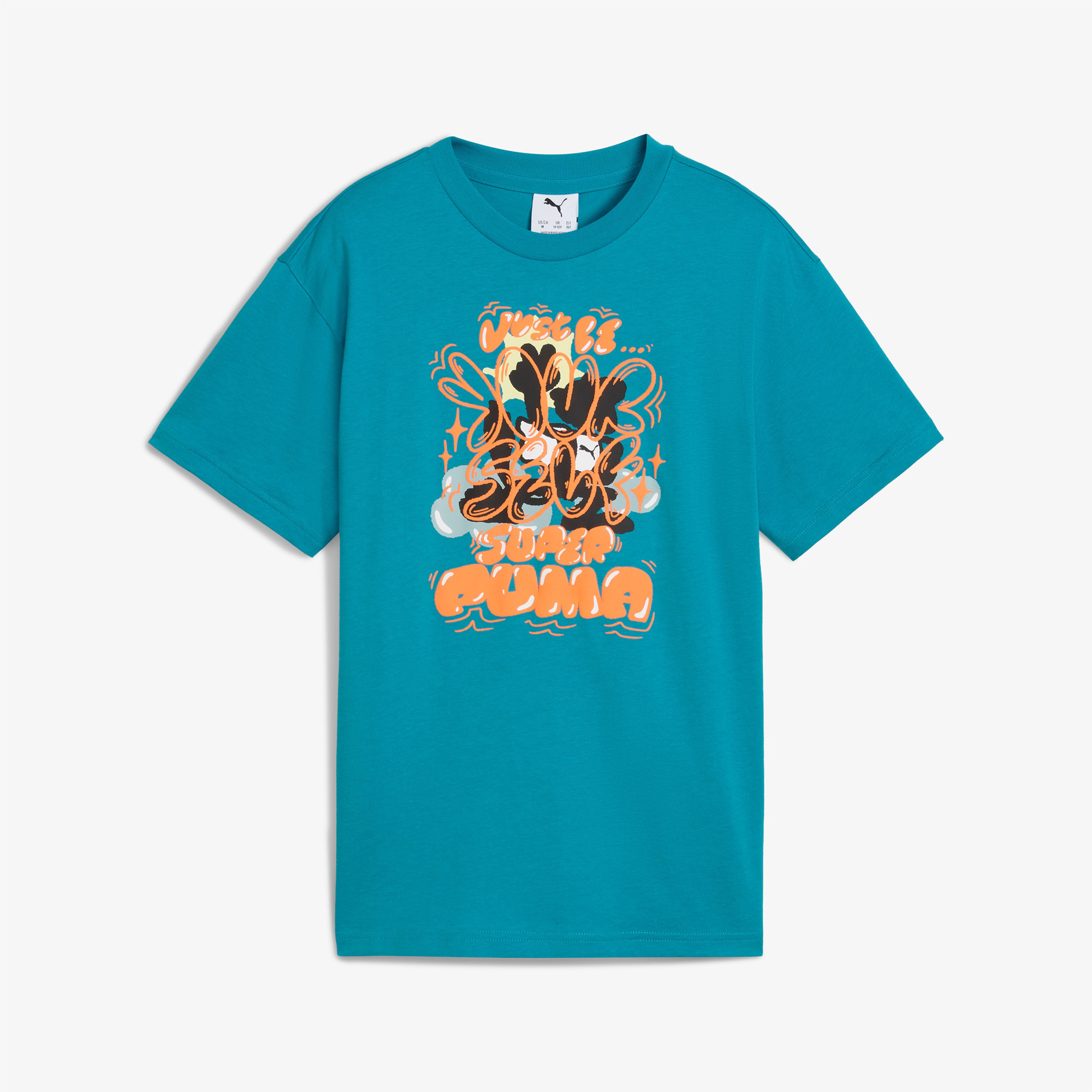 Puma Graphic Super Çocuk Mavi T-Shirt
