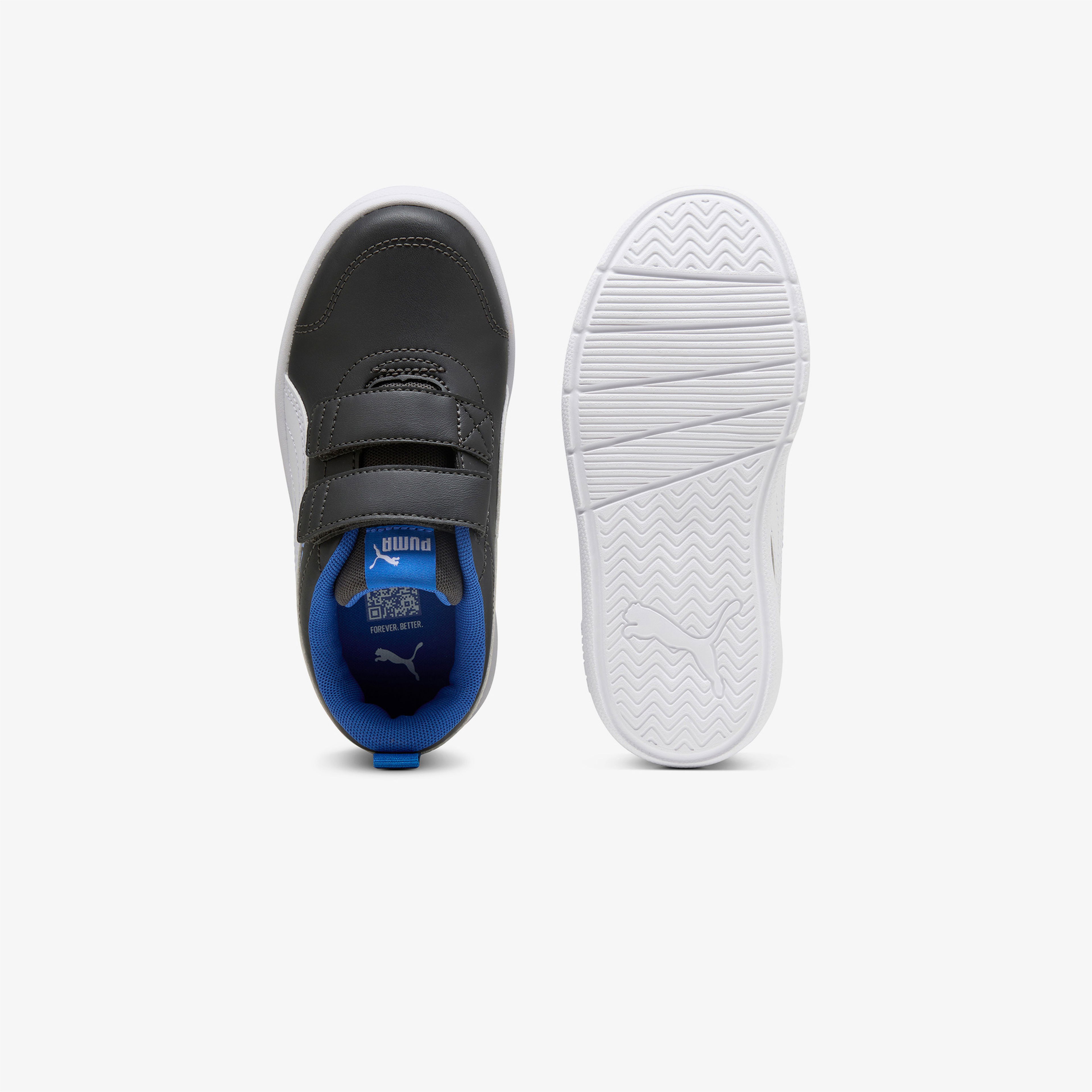 Puma Courtflex V3 Çocuk Gri Spor Ayakkabı