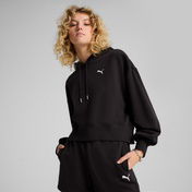 Puma Wardrobe Essentials Relaxed Kadın Siyah Sweatshirt