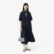 Lacoste Kadın Oversize Fit Kısa Kollu Lacivert Polo
