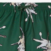Lacoste Erkek Regular Fit Desenli Yeşil Mayo