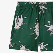 Lacoste Erkek Regular Fit Desenli Yeşil Mayo