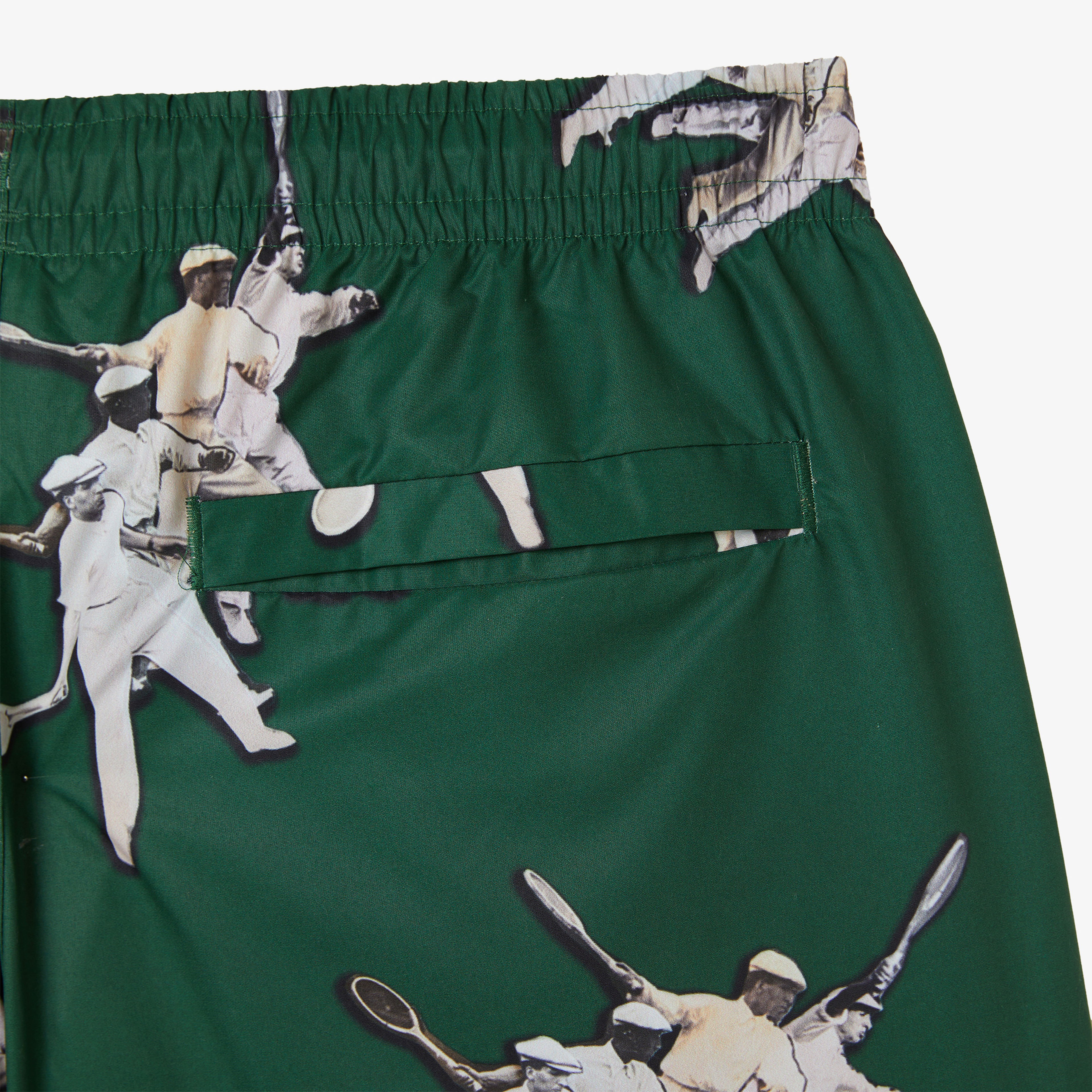 Lacoste Erkek Regular Fit Desenli Yeşil Mayo