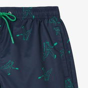 Lacoste Erkek Regular Fit Desenli Lacivert Mayo